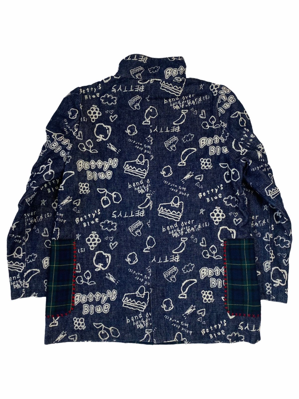 Hysteric Glamour 1990s Bettys Blue - Sketch Graphic Denim Jacket Size US M / EU 48-50 / 2 - 6 Thumbnail