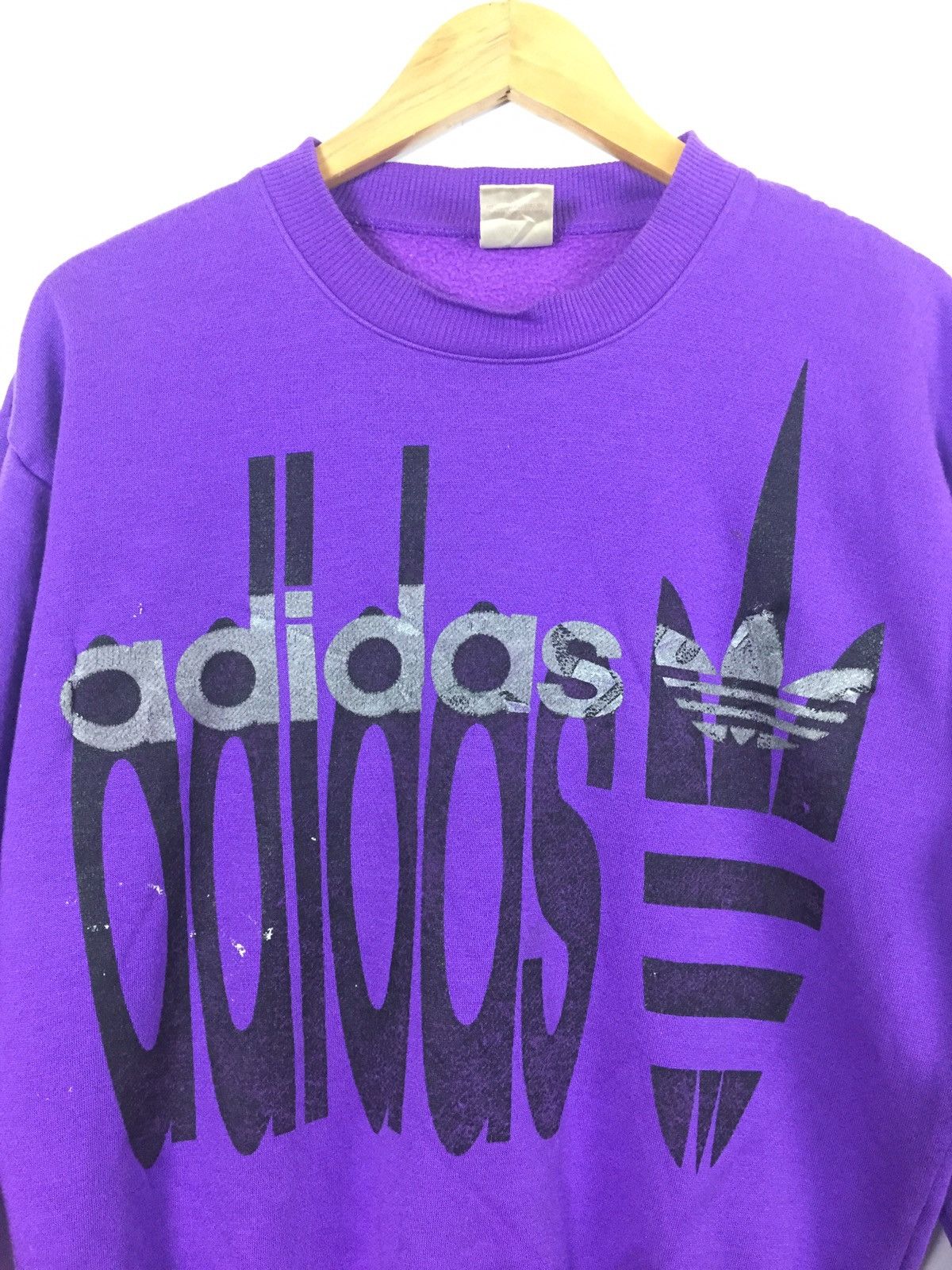 Adidas × Vintage Vintage Adidas Sweatshirt AdidasTrefoil Adidas Three Stripe Size US M / EU 48-50 / 2 - 2 Thumbnail