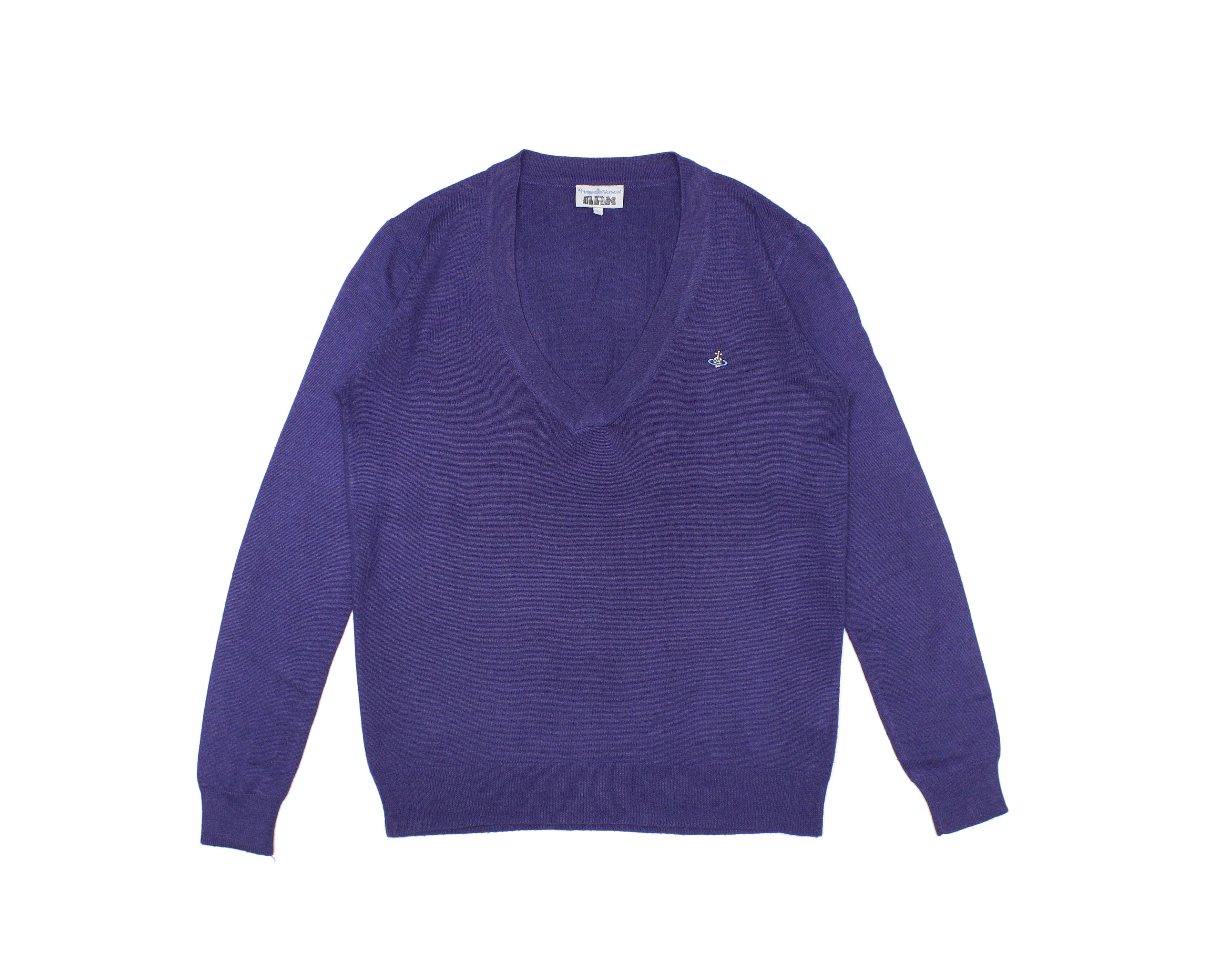 Vivienne Westwood Logo V-Neck Sweater Size US L / EU 52-54 / 3 - 1 Thumbnail