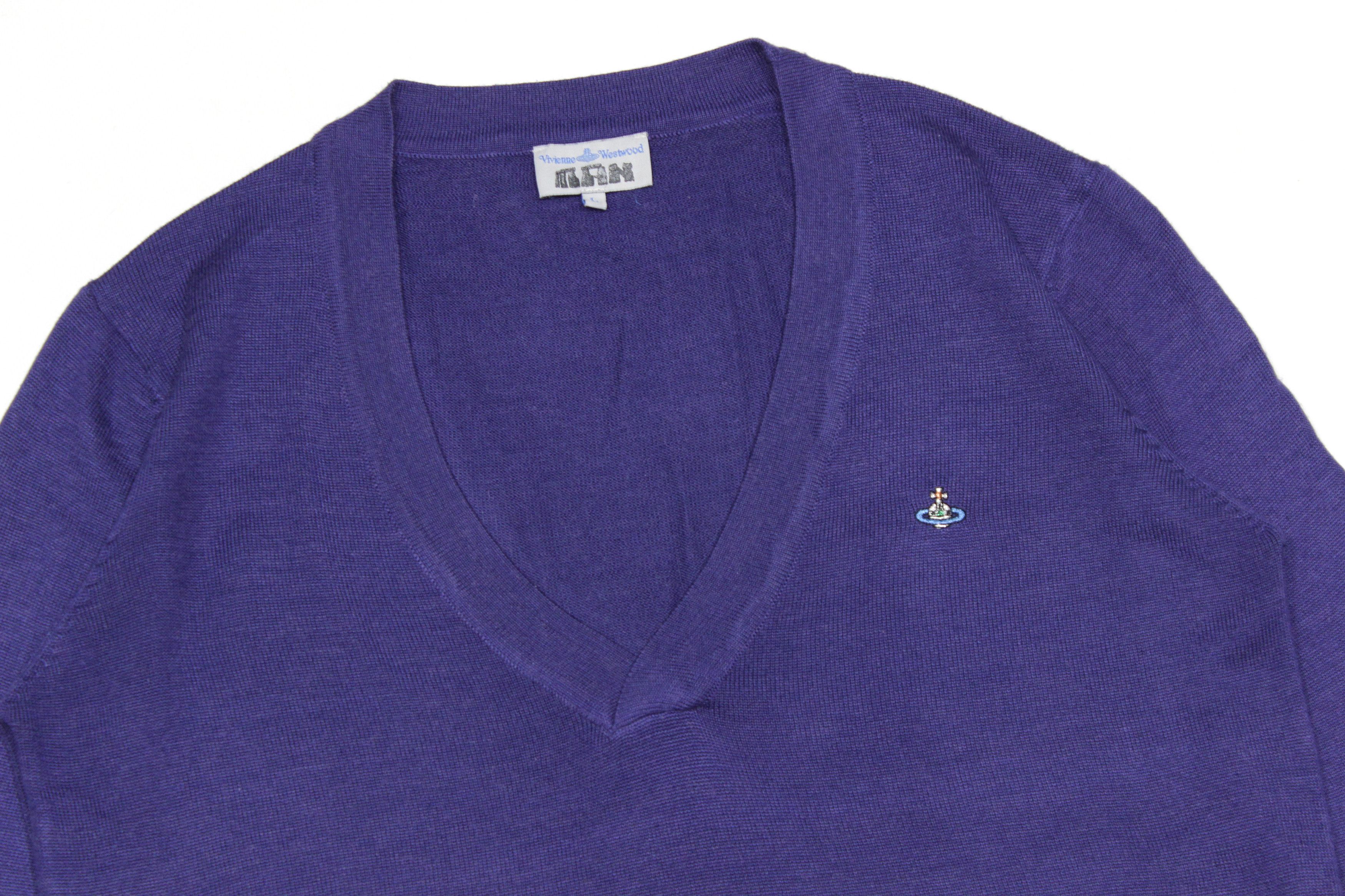 Vivienne Westwood Logo V-Neck Sweater Size US L / EU 52-54 / 3 - 3 Thumbnail
