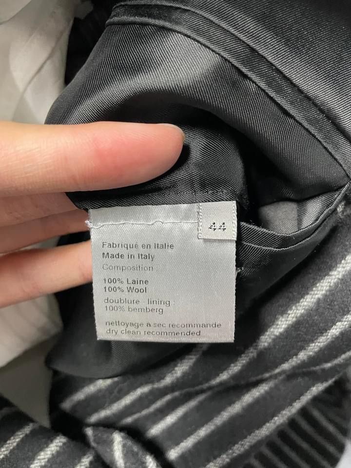 Dior × Hedi Slimane 05FW Runway Pinstripes Blazer Sz44 Size 44S - 4 Thumbnail