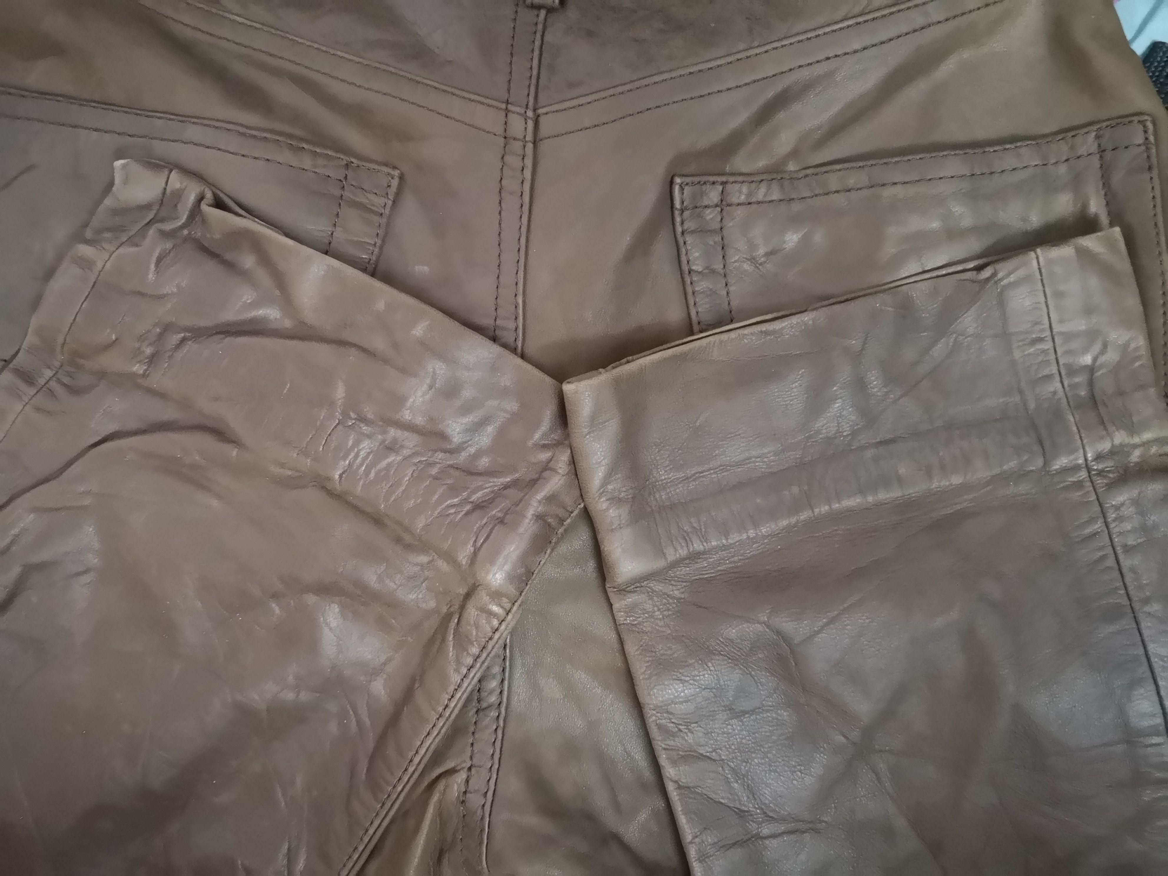 ABAHOUSE × Genuine Leather VINTAGE ABAHOUSE COWHIDE LEATHER PANTS Size US 29 - 16 Thumbnail