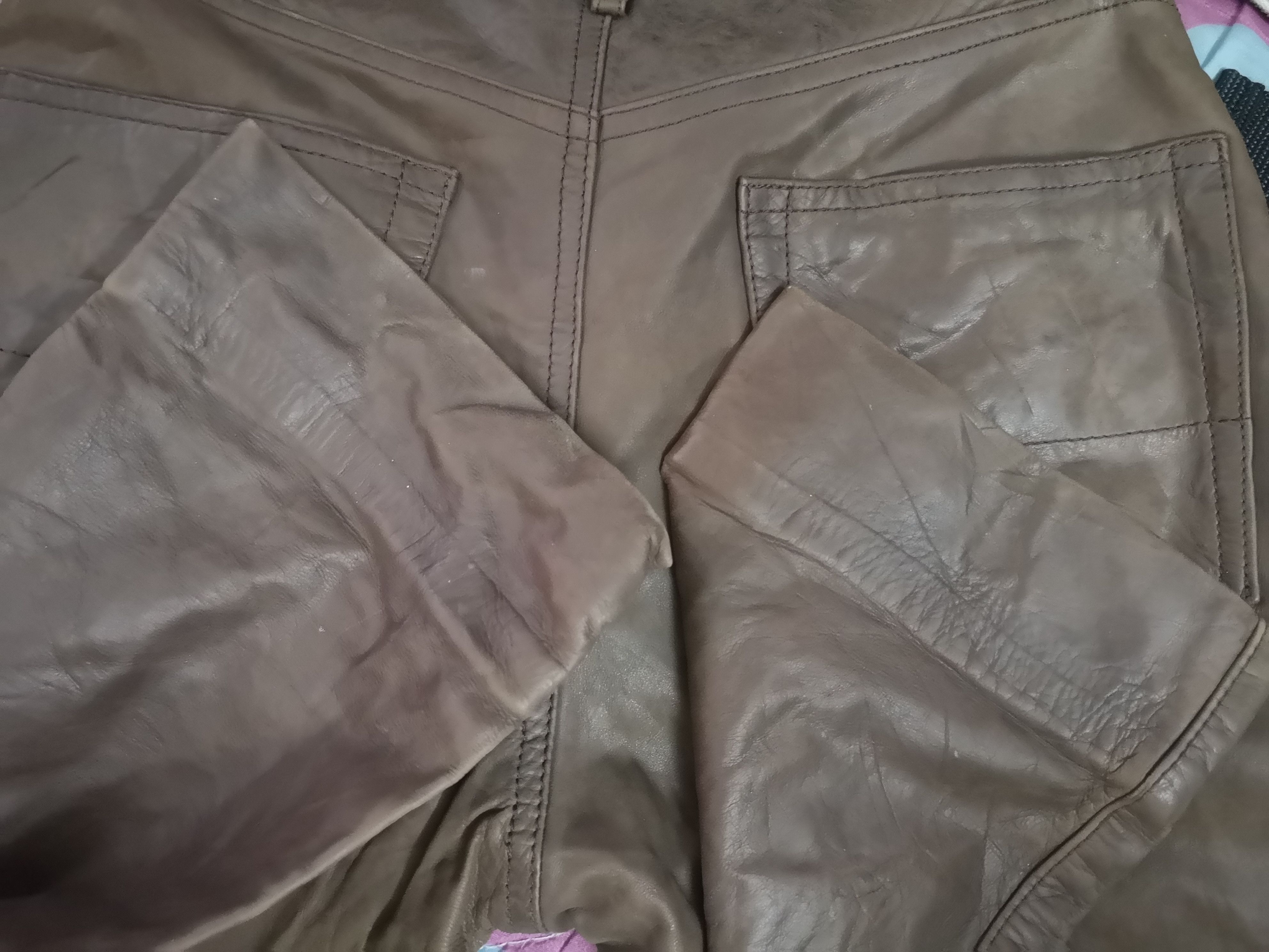 ABAHOUSE × Genuine Leather VINTAGE ABAHOUSE COWHIDE LEATHER PANTS Size US 29 - 15 Thumbnail