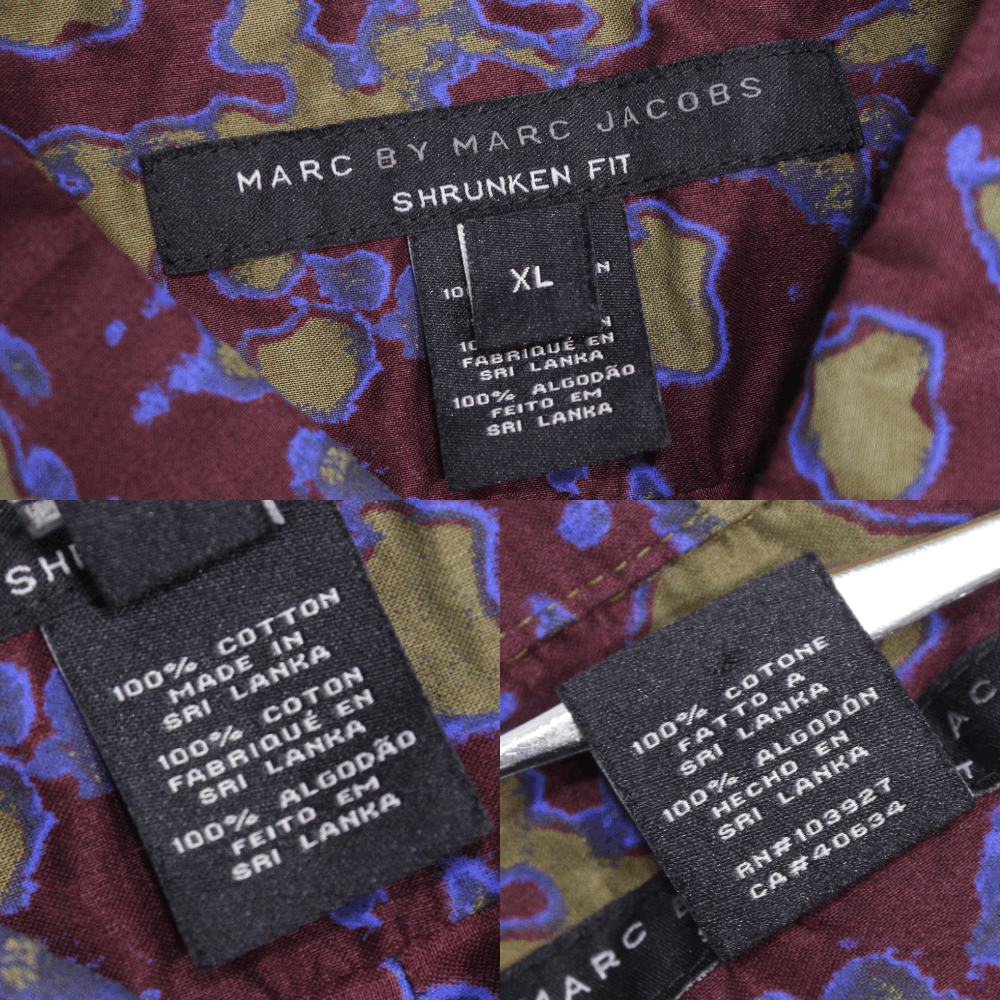 Marc by Marc Jacobs Splatter Mustard Green Multi Camo Shirt Size US XL / EU 56 / 4 - 8 Thumbnail