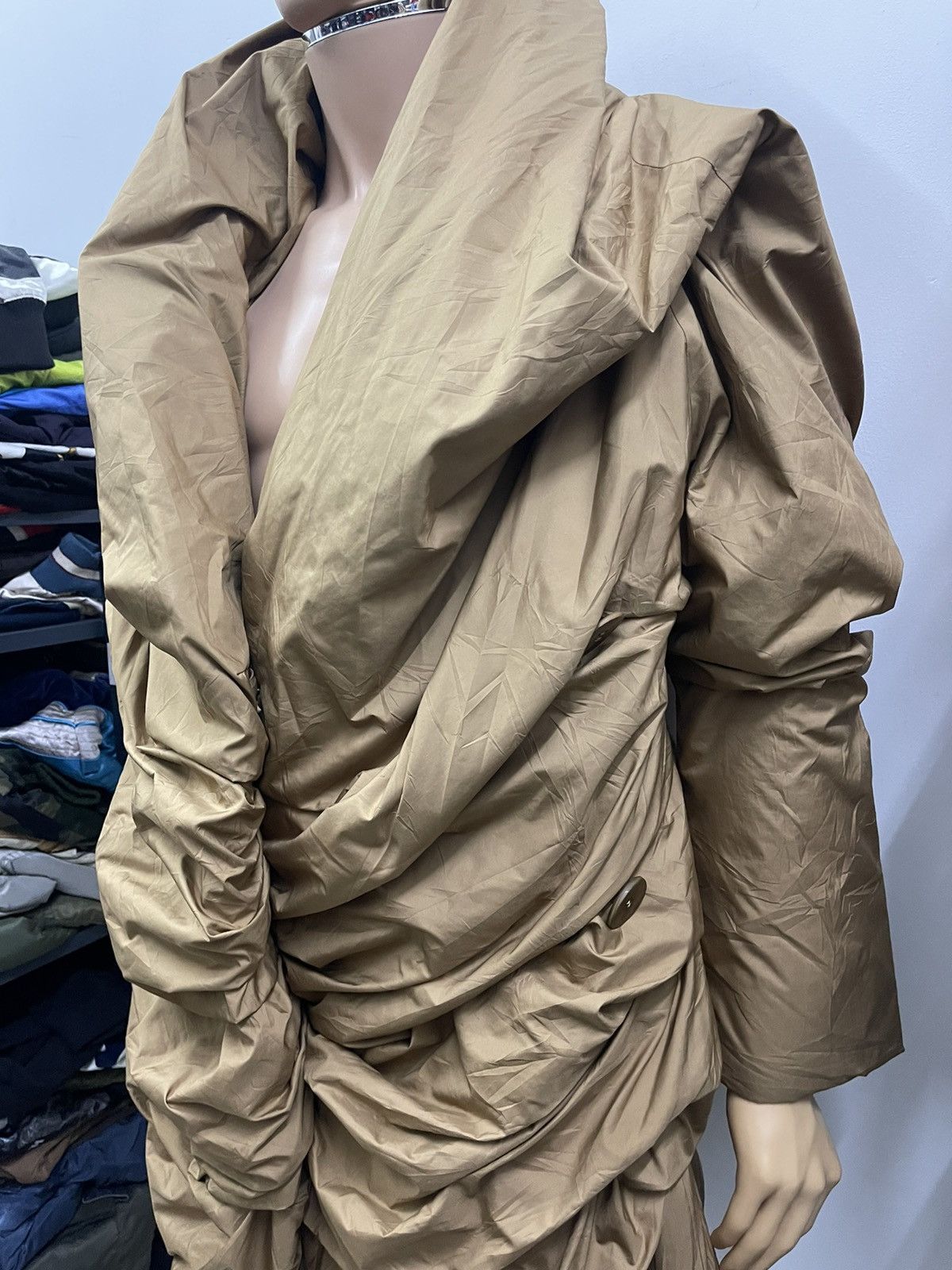 Issey Miyake Issey Miyake Drape Gather Coat Beige Size M / US 6-8 / IT 42-44 - 10 Thumbnail