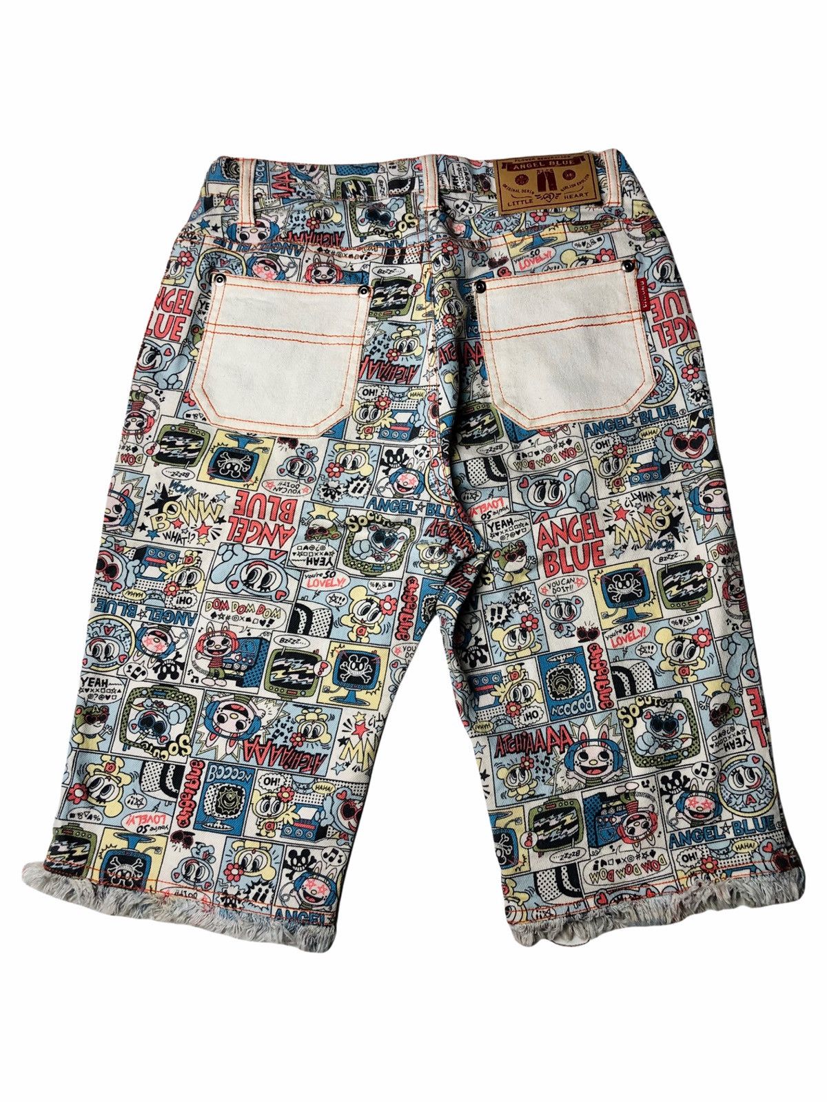 Hysteric Glamour × Japanese Brand 1990s Angel Blue - Fullprinted Angel Blue Comic Short Pants Size US 28 / EU 44 - 2 Thumbnail