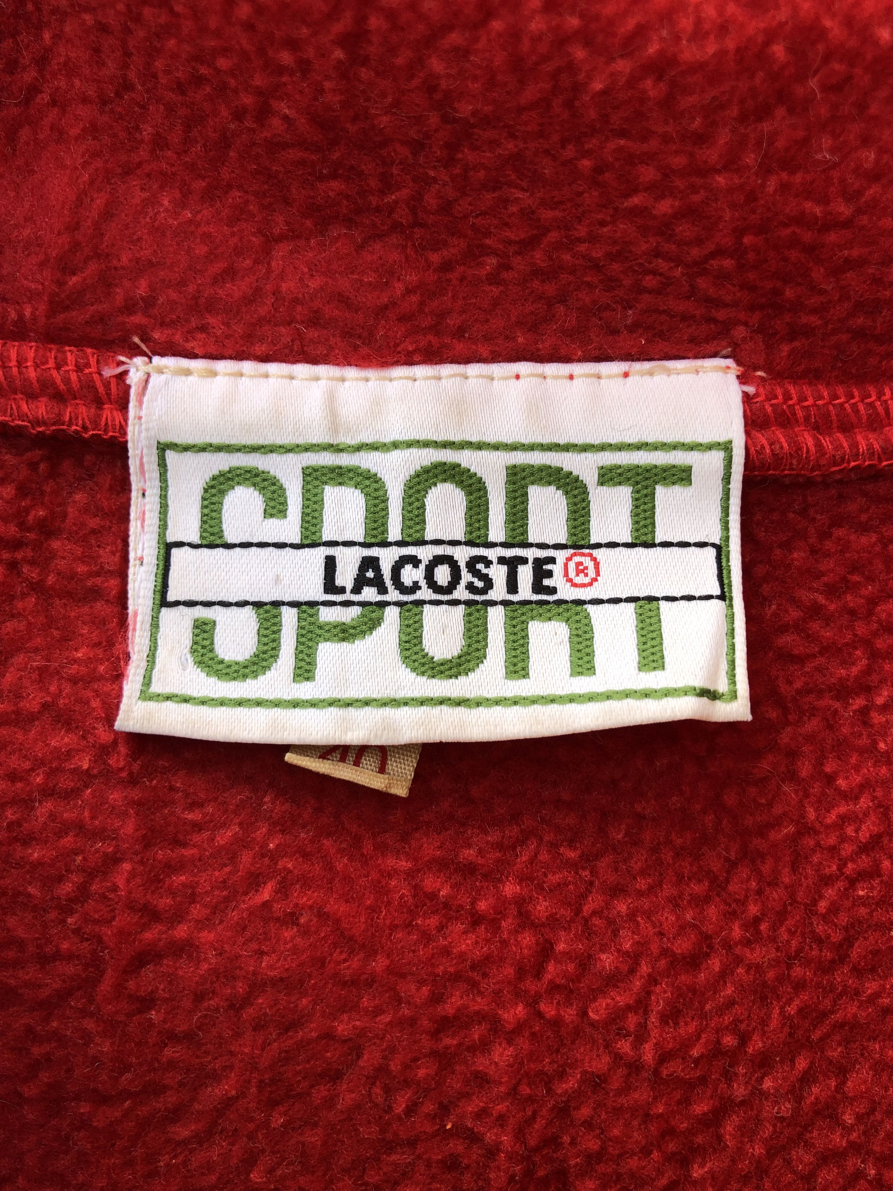 Lacoste × Polartec × Vintage VINTAGE LACOSTE SPORT BIG LOGO POLARTEC FLEECE PULLOVER Size US XL / EU 56 / 4 - 14 Thumbnail