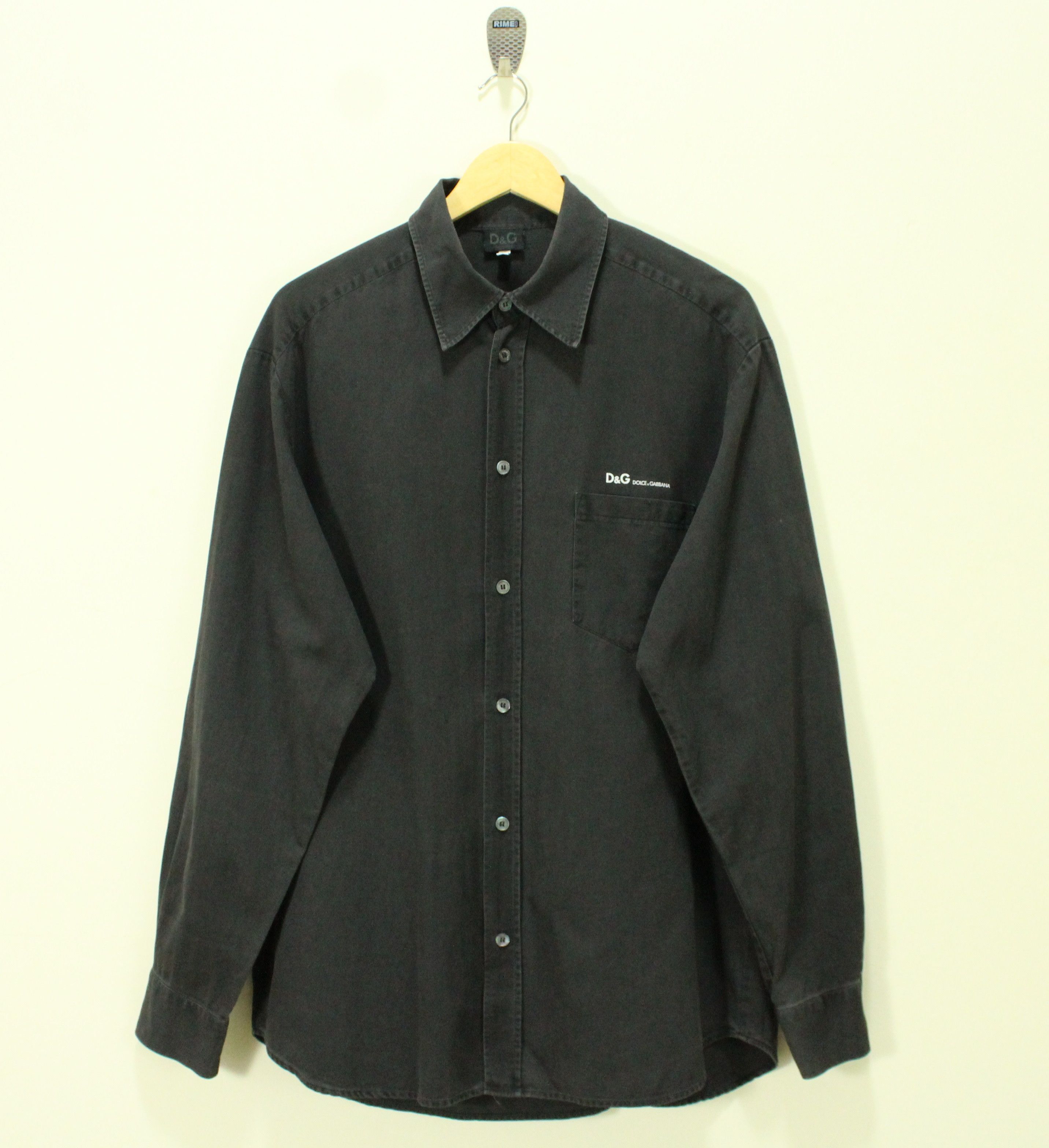 Dolce & Gabbana Vintage DOLCE & GABBANA Shirt Faded Black Small Logo Spell Size US L / EU 52-54 / 3 - 2 Thumbnail