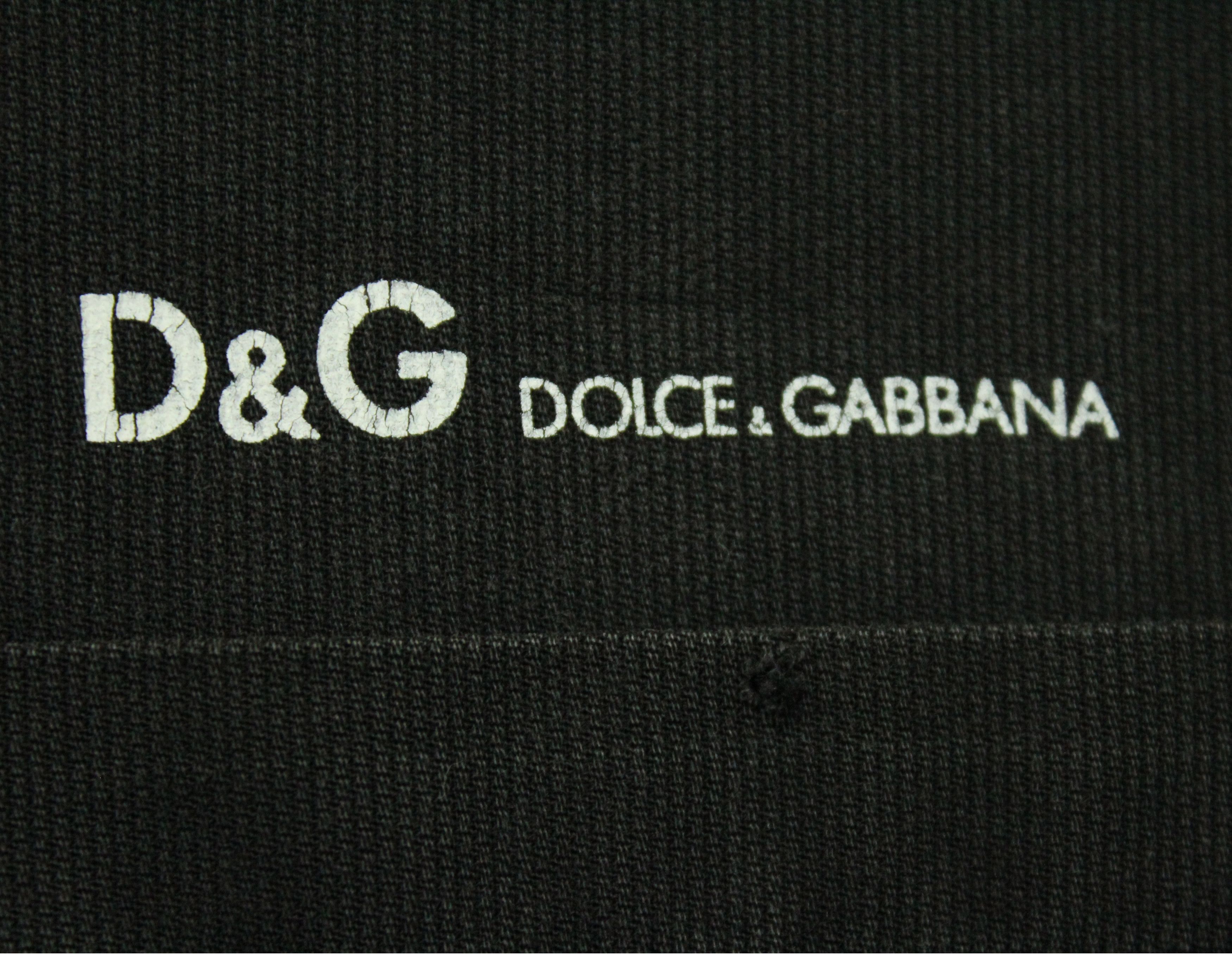Dolce & Gabbana Vintage DOLCE & GABBANA Shirt Faded Black Small Logo Spell Size US L / EU 52-54 / 3 - 9 Thumbnail