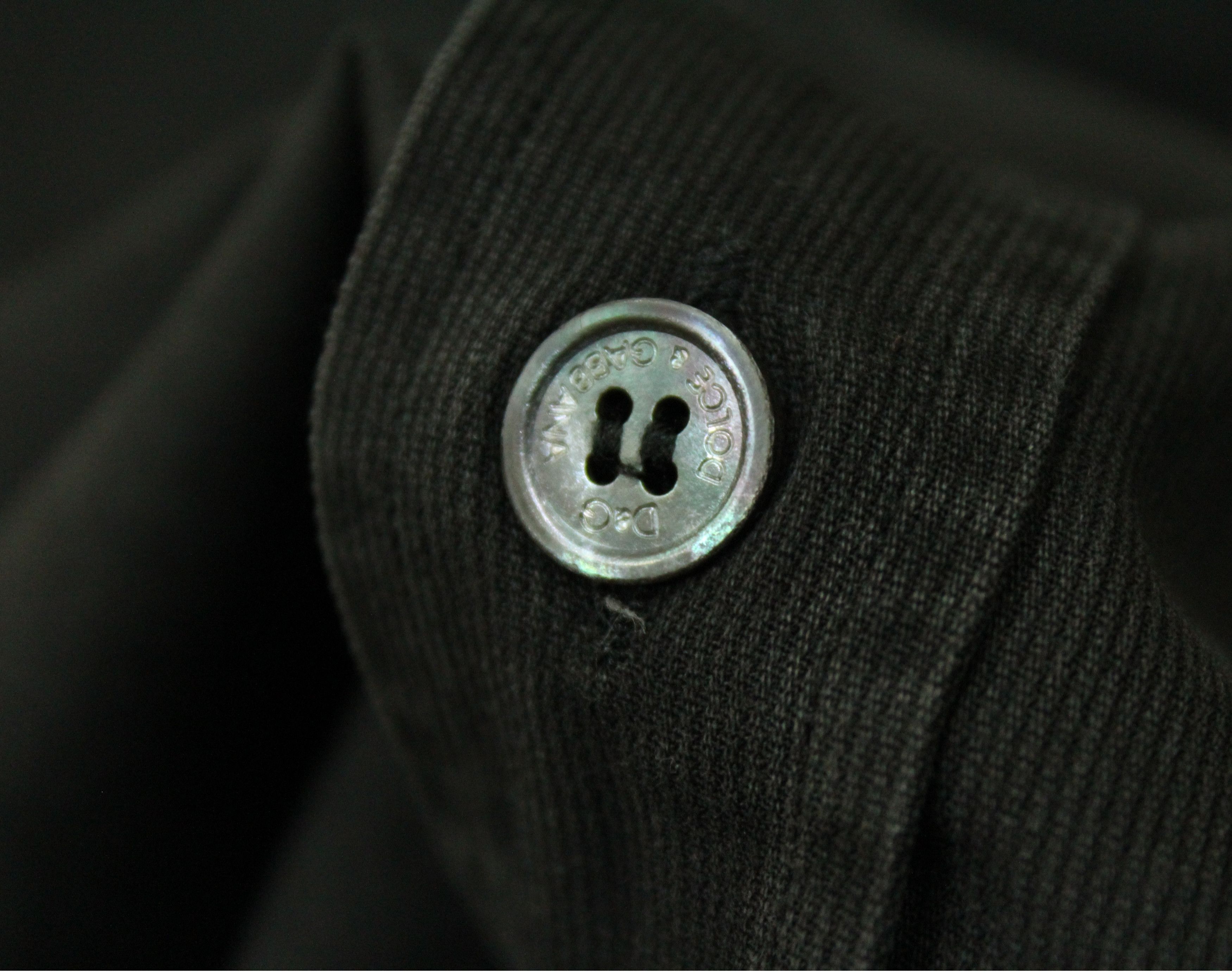 Dolce & Gabbana Vintage DOLCE & GABBANA Shirt Faded Black Small Logo Spell Size US L / EU 52-54 / 3 - 8 Thumbnail