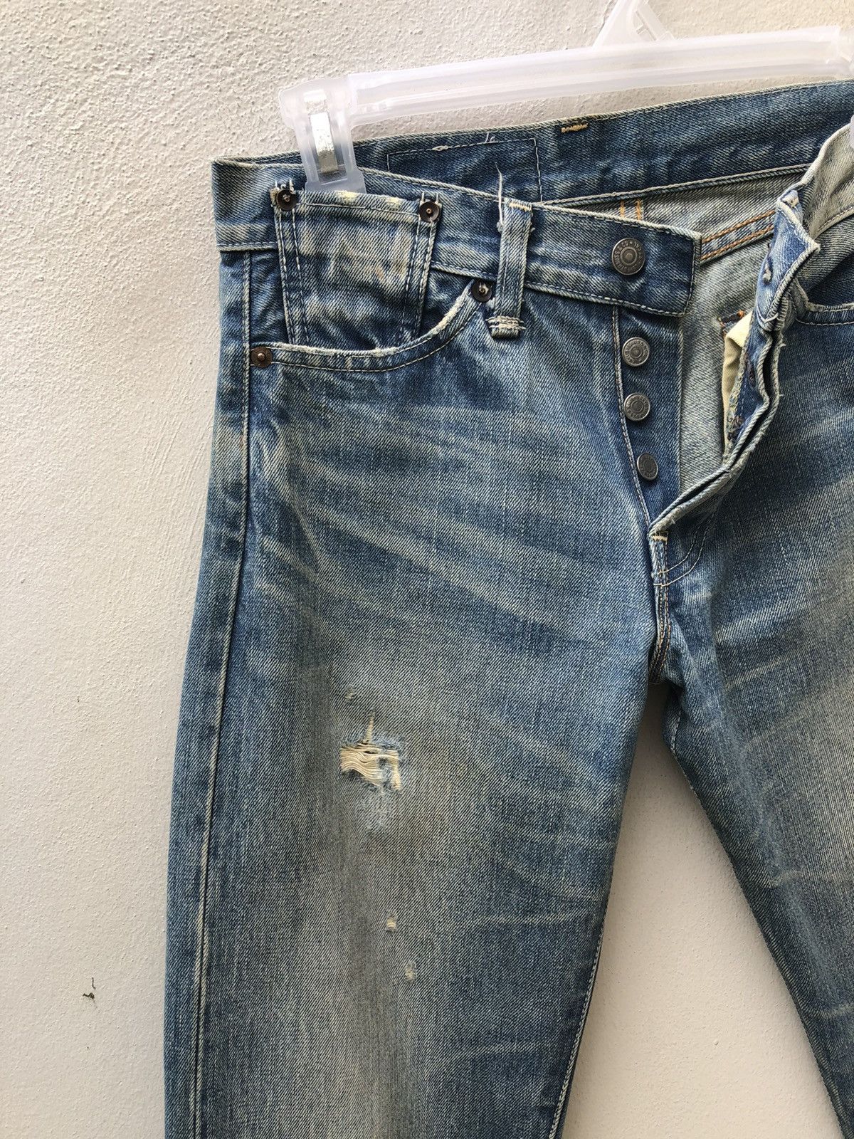 Levi's Vintage Clothing Vintage Japan LVC Levi’s 501 E Distressed Denim Selvedge Size US 29 - 3 Thumbnail