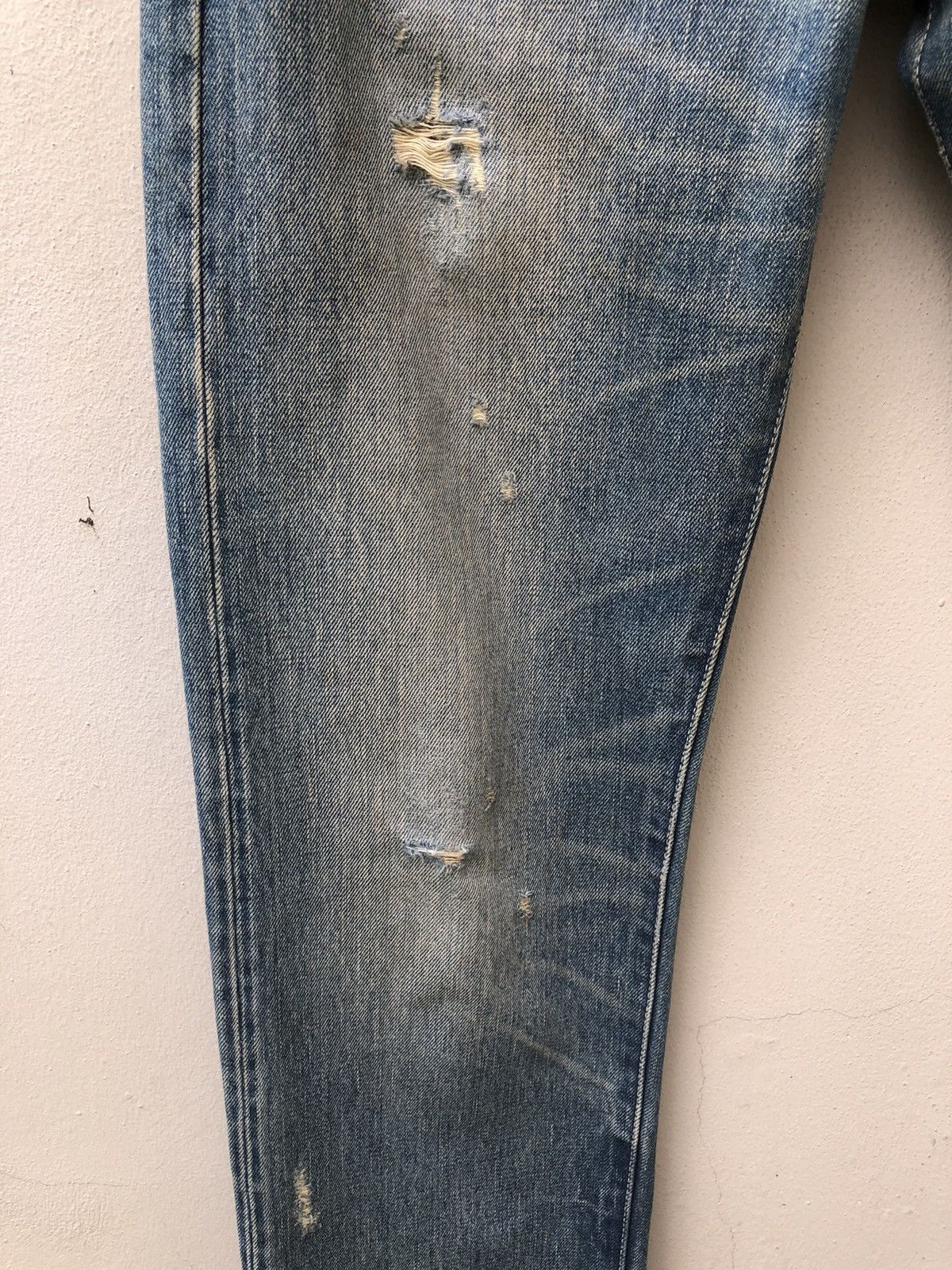Levi's Vintage Clothing Vintage Japan LVC Levi’s 501 E Distressed Denim Selvedge Size US 29 - 4 Thumbnail