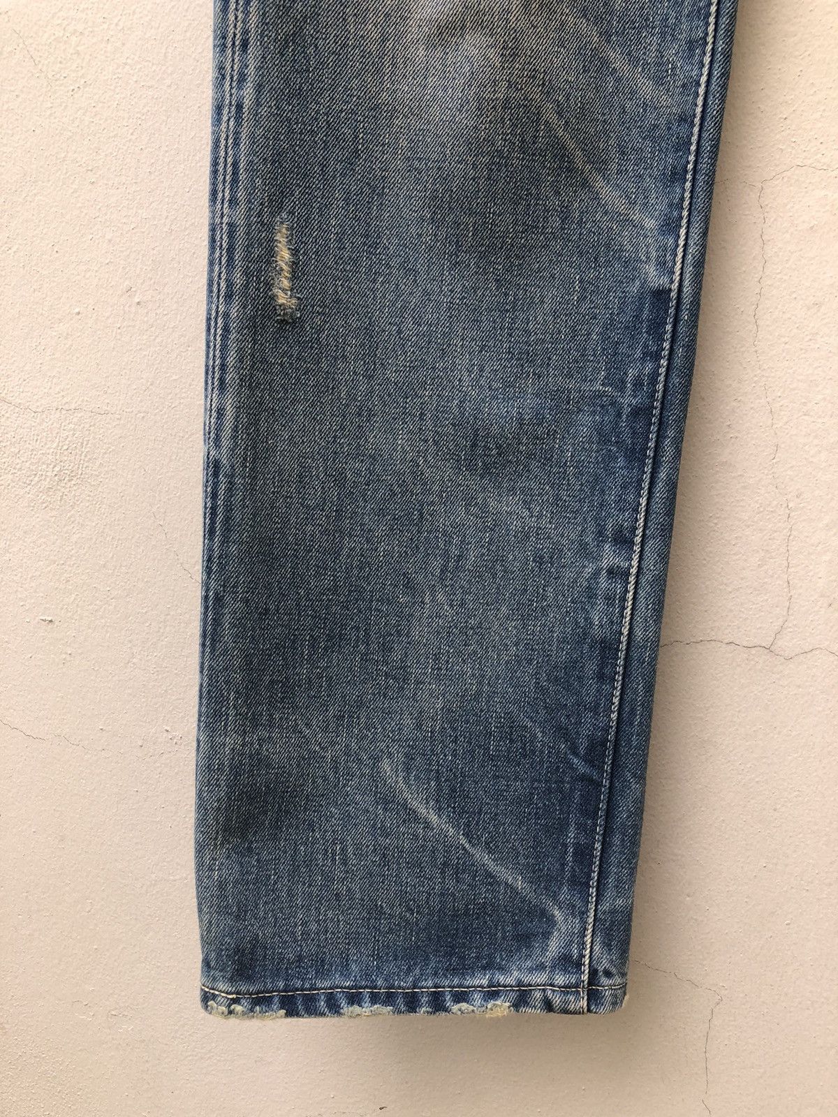 Levi's Vintage Clothing Vintage Japan LVC Levi’s 501 E Distressed Denim Selvedge Size US 29 - 5 Thumbnail