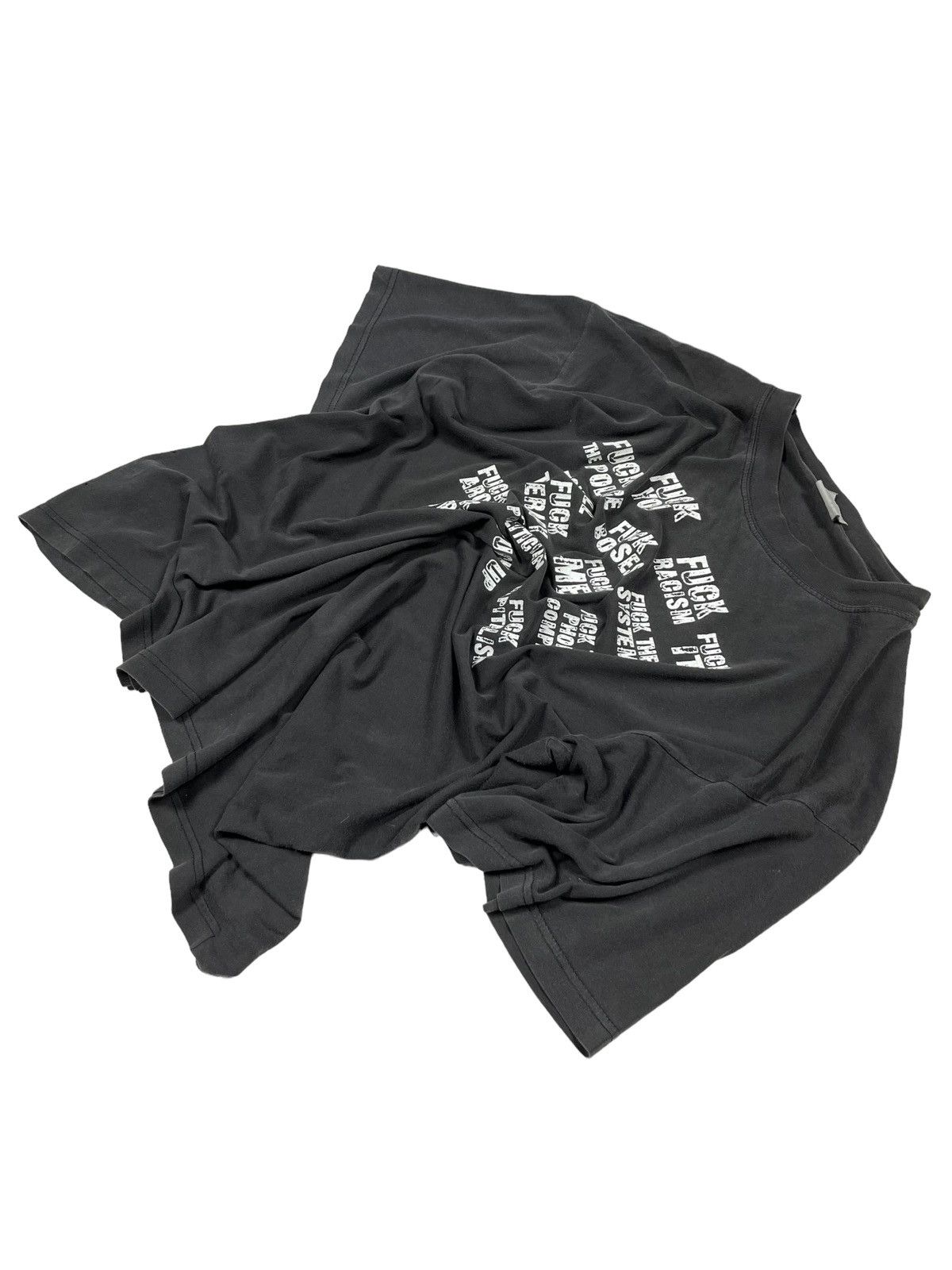 Vintage Vintage Fuck Everything T-shirt Faded 90s Size US XL / EU 56 / 4 - 3 Thumbnail