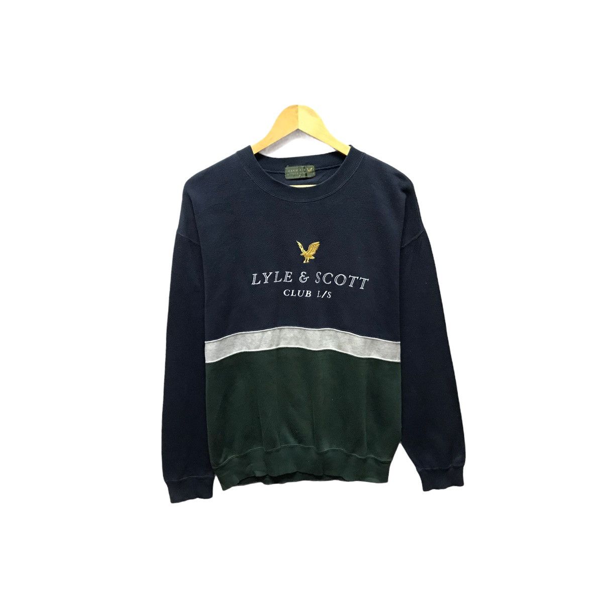 Lyle & Scott × Vintage Vintage Lyle & Scott Sweatshirt Crewneck Pullover Jumper Size US M / EU 48-50 / 2 - 1 Thumbnail