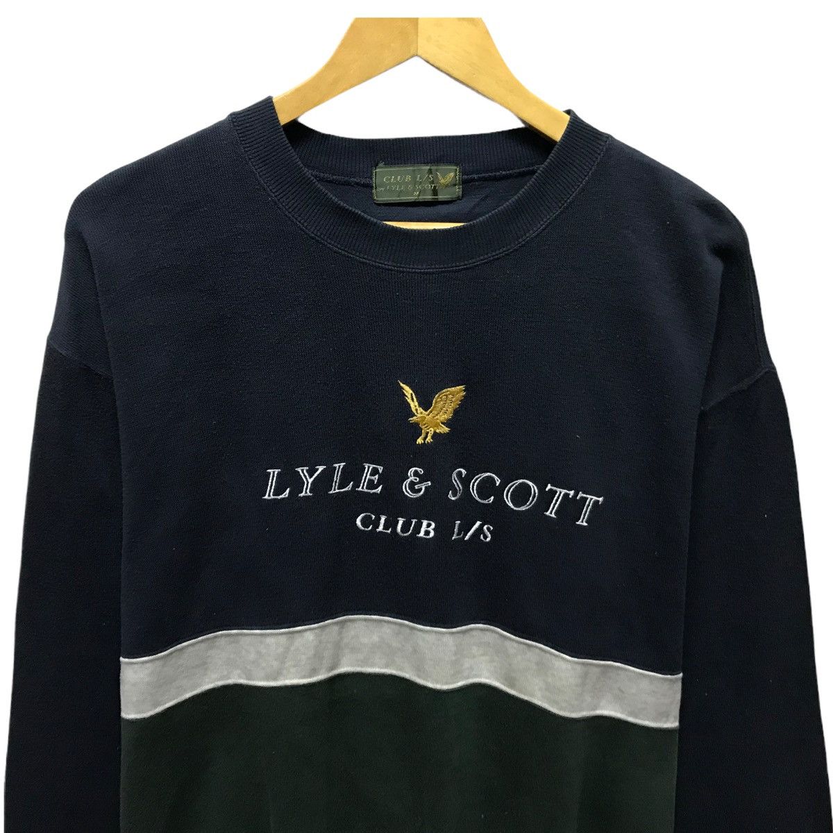 Lyle & Scott × Vintage Vintage Lyle & Scott Sweatshirt Crewneck Pullover Jumper Size US M / EU 48-50 / 2 - 2 Thumbnail