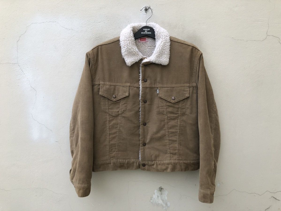 Levi's Vintage Clothing Vintage 1994 LVC Levi’s Sherpa Lined Corduroy Trucker Jacket Size US M / EU 48-50 / 2 - 1 Thumbnail