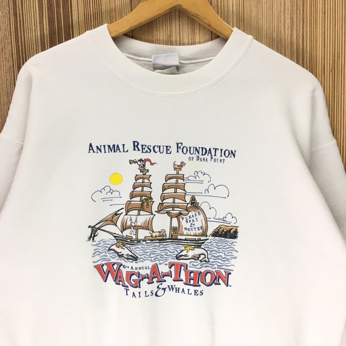 Hanes × Vintage Vintage Animal Rescue Foundation Of Dana Point Sweatshirt Size US L / EU 52-54 / 3 - 2 Thumbnail