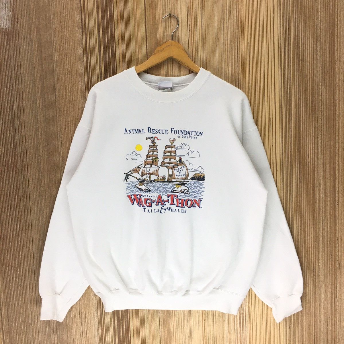 Hanes × Vintage Vintage Animal Rescue Foundation Of Dana Point Sweatshirt Size US L / EU 52-54 / 3 - 1 Thumbnail