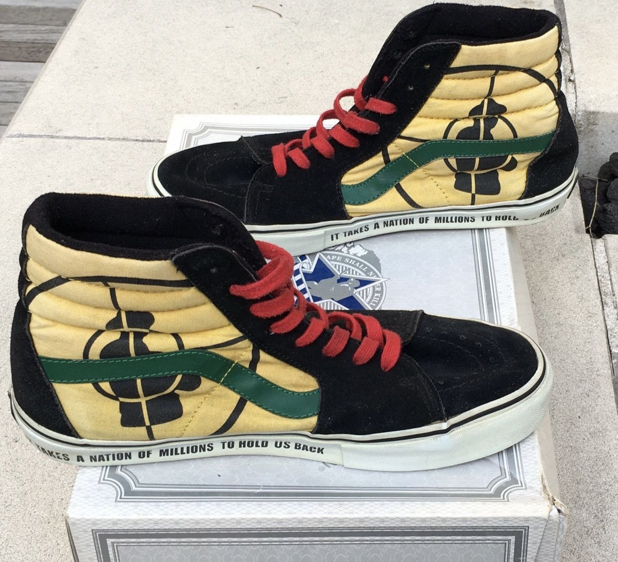 Public Enemy × Supreme × Vans Supreme Public Enemy Sk8-HI Vans Size US 10 / EU 43 - 3 Thumbnail