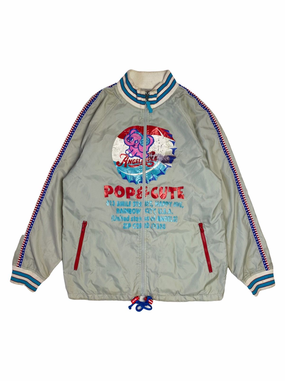 Hysteric Glamour × Japanese Brand 1990s Angel Blue - Angel Cola Mascots Star Jacket Size L / US 10 / IT 46 - 1 Thumbnail