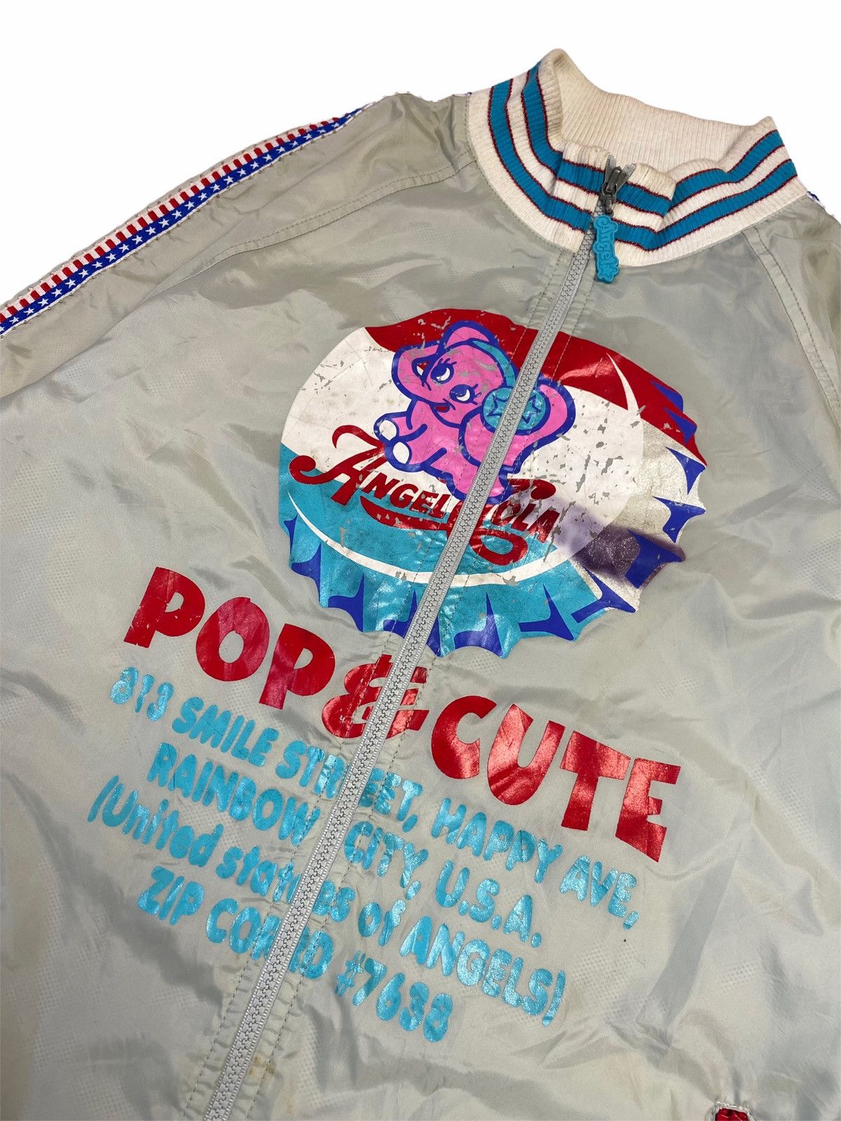 Hysteric Glamour × Japanese Brand 1990s Angel Blue - Angel Cola Mascots Star Jacket Size L / US 10 / IT 46 - 4 Thumbnail