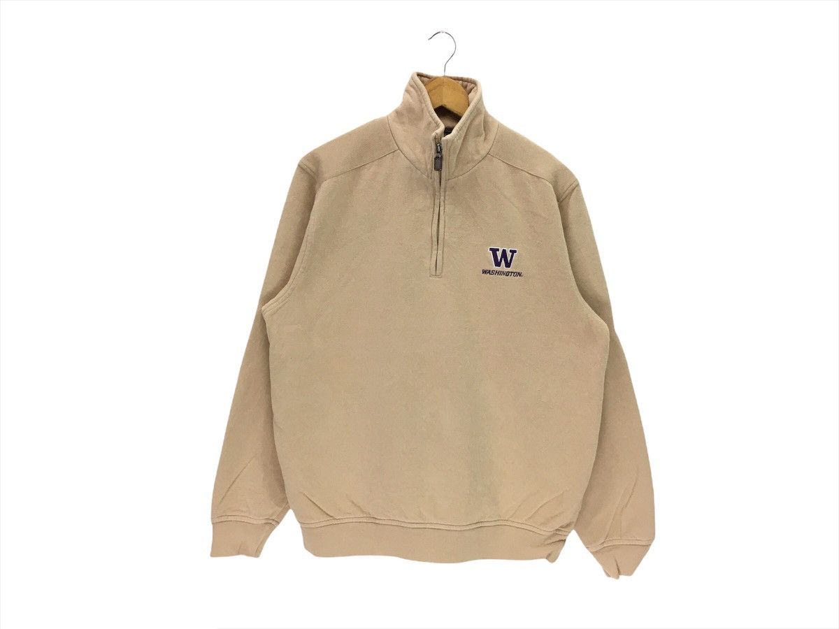 Vintage Washington Small Logo Half Zipper Sweatshirt