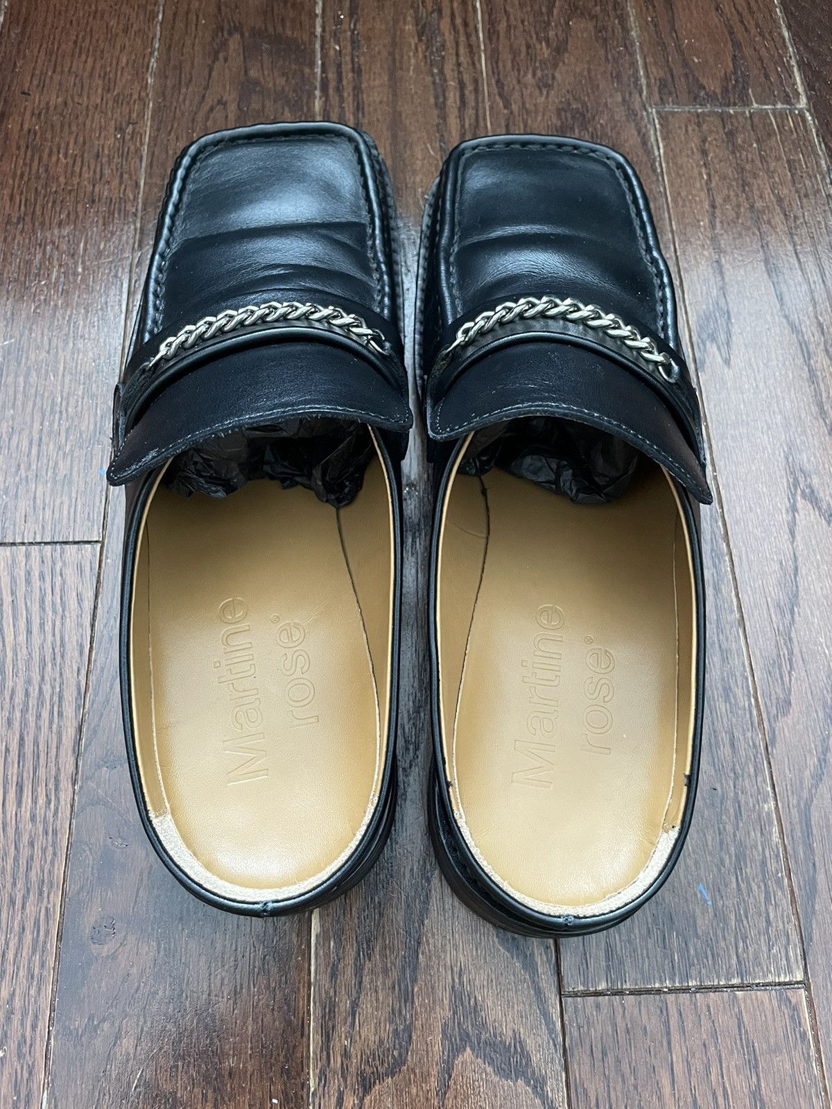 Martine Rose Martine Rose Leather Square Toe Mule Shoes Black Size US 9 / EU 42 - 2 Thumbnail