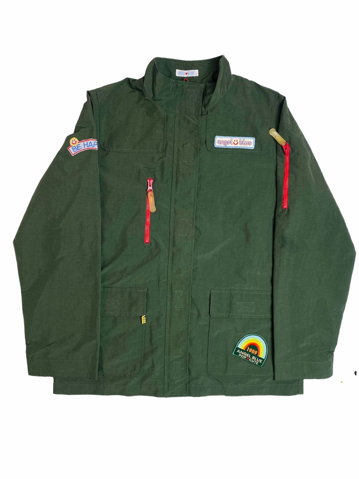 Angel Blue 1990s Angel Blue - Pop And Cute Army Nylon Jacket Size US L / EU 52-54 / 3 - 1 Thumbnail