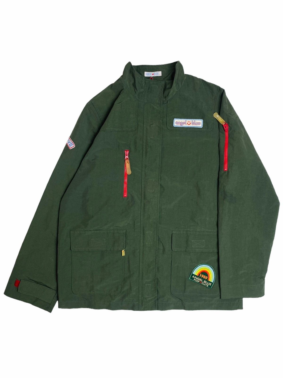 Angel Blue 1990s Angel Blue - Pop And Cute Army Nylon Jacket Size US L / EU 52-54 / 3 - 2 Thumbnail