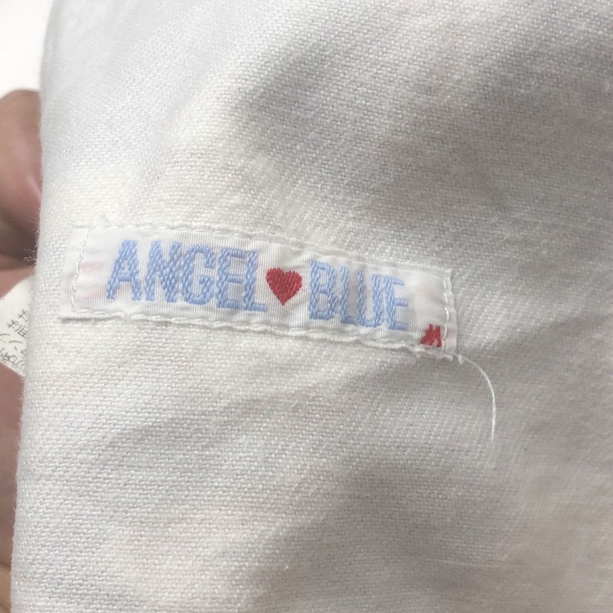 Hysteric Glamour × Japanese Brand 1990s Angel Blue - Fullprinted Word & Smile Denim Pants Size US 29 - 9 Thumbnail