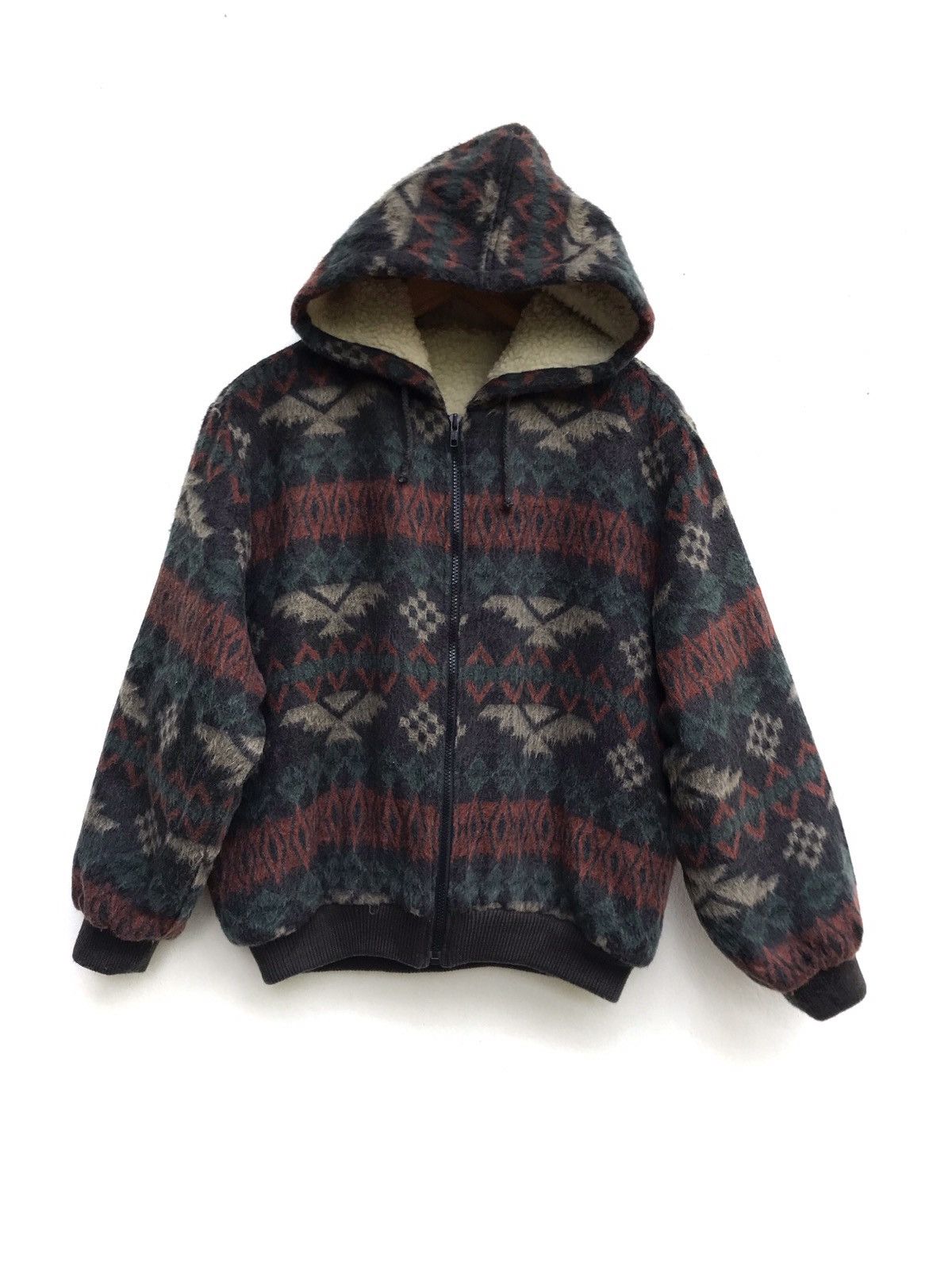 Japanese Brand Art Navajo Bomber Style/Oversized Fleece Jacket Size US M / EU 48-50 / 2 - 2 Thumbnail