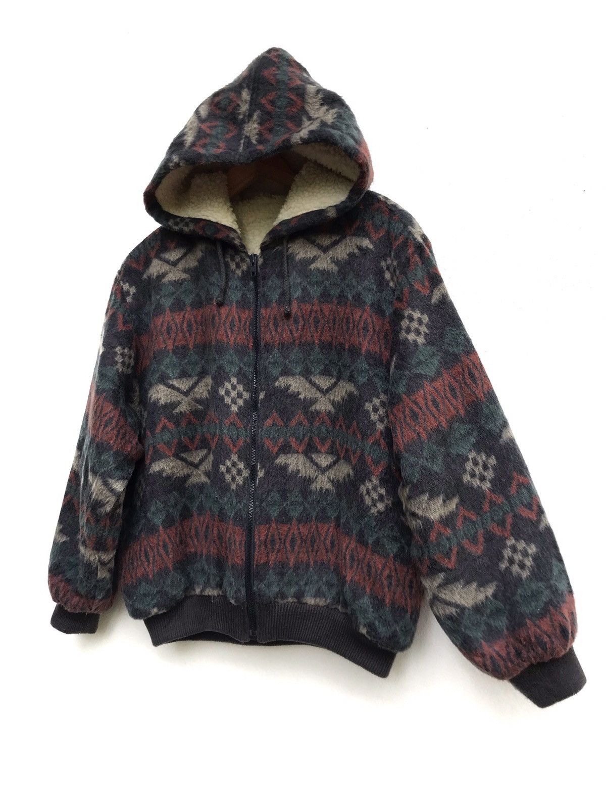 Japanese Brand Art Navajo Bomber Style/Oversized Fleece Jacket Size US M / EU 48-50 / 2 - 1 Thumbnail