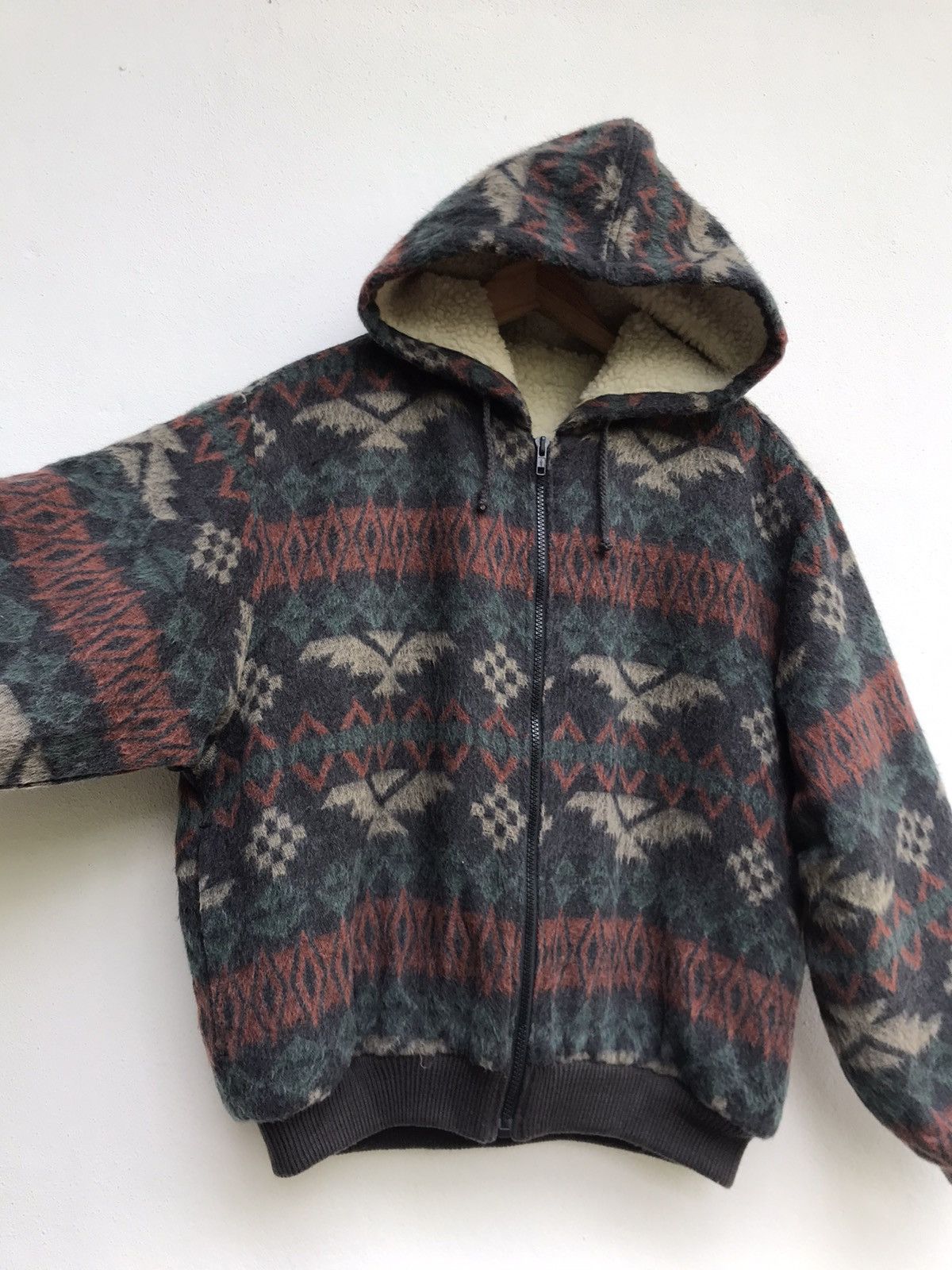 Japanese Brand Art Navajo Bomber Style/Oversized Fleece Jacket Size US M / EU 48-50 / 2 - 3 Thumbnail