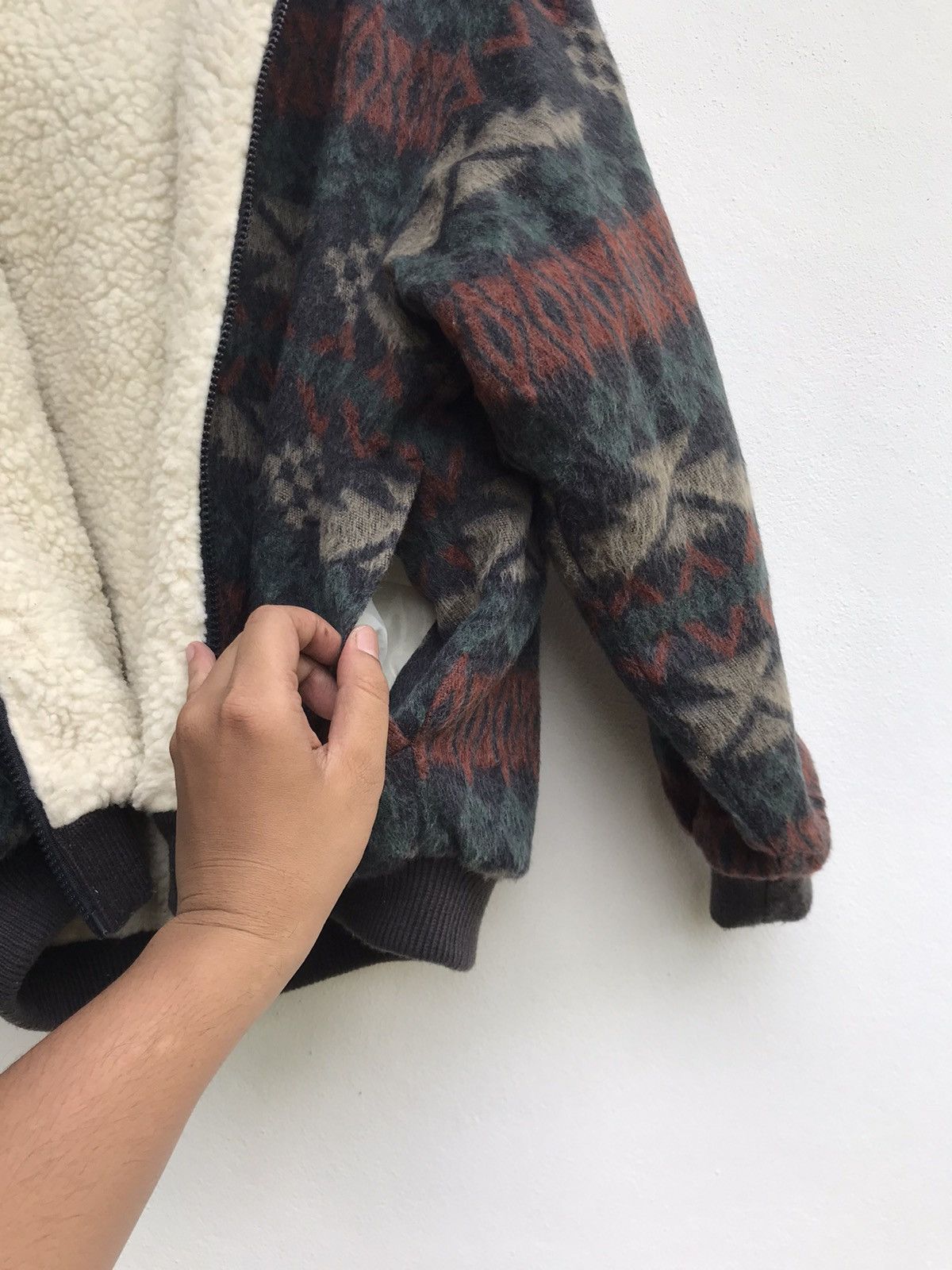 Japanese Brand Art Navajo Bomber Style/Oversized Fleece Jacket Size US M / EU 48-50 / 2 - 9 Thumbnail