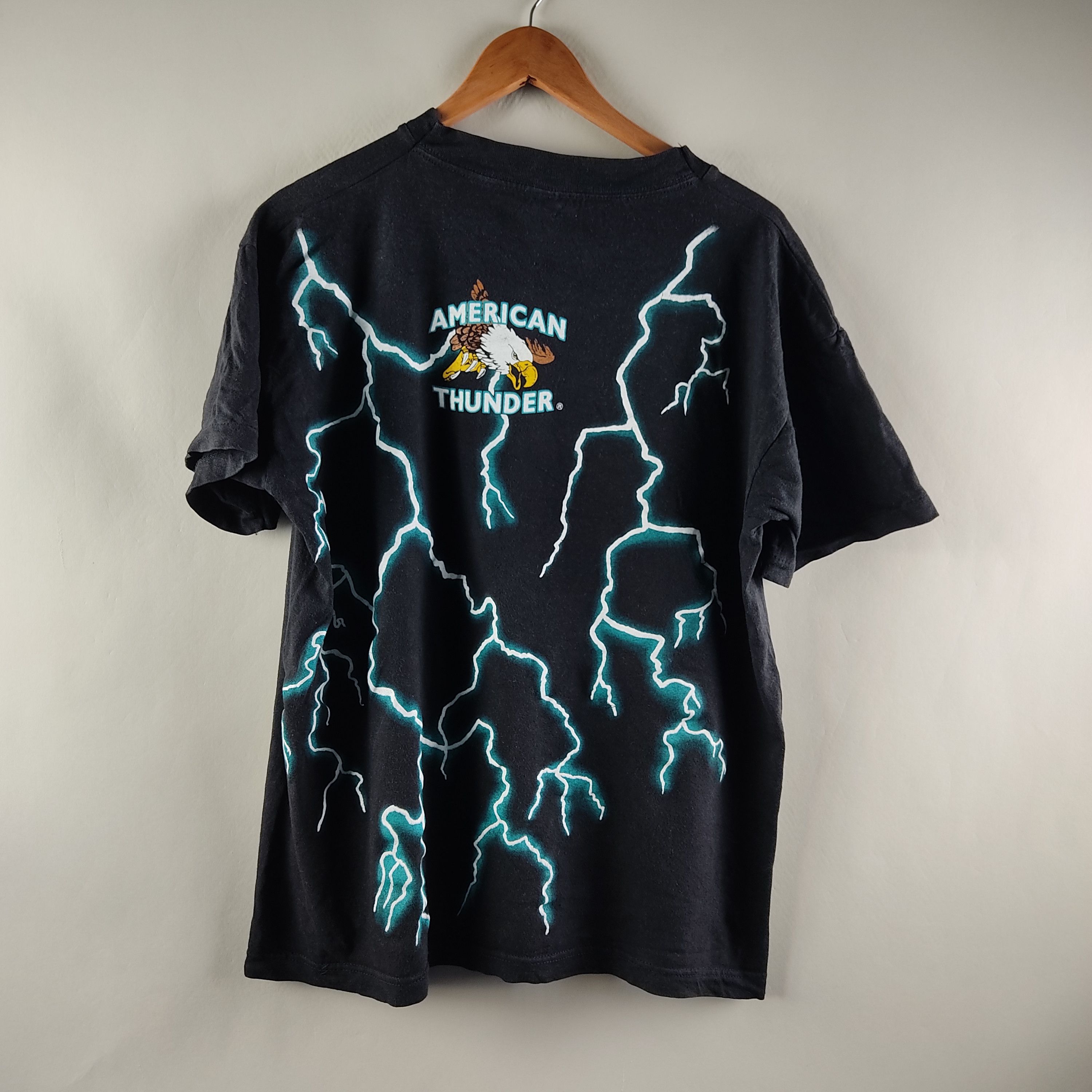 Harley Davidson × Vintage 90's American Thunder all over print Dragon Size US XL / EU 56 / 4 - 2 Thumbnail
