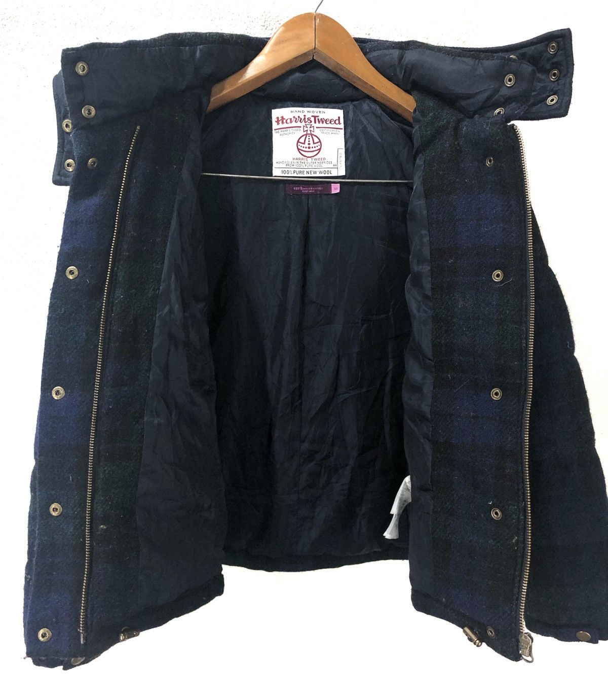 Harris Tweed HARRIS TWEED x EARTH MUSIC HOODED COAT WOOL JACKET Size US S / EU 44-46 / 1 - 10 Thumbnail