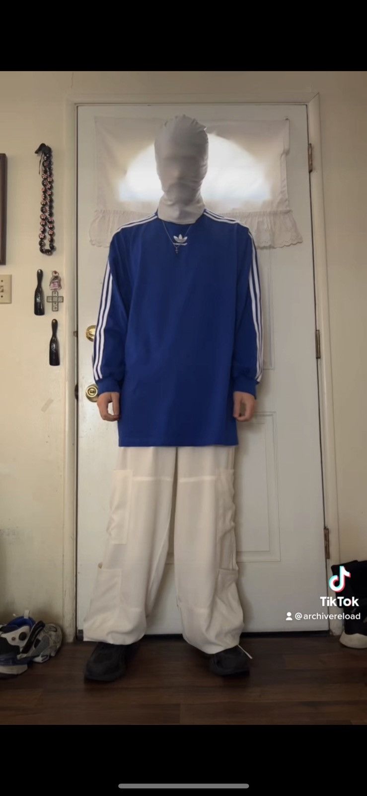 Adidas × Balenciaga Sz2 Blue L/S 3 Stripe Shirt Size US M / EU 48-50 / 2 - 18 Thumbnail