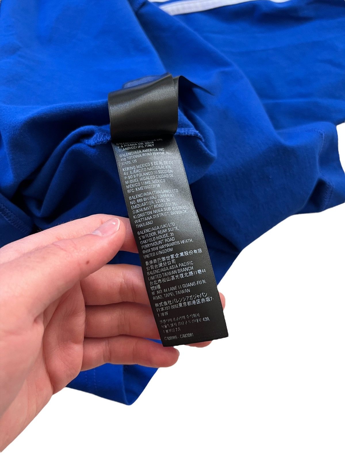 Adidas × Balenciaga Sz2 Blue L/S 3 Stripe Shirt Size US M / EU 48-50 / 2 - 16 Thumbnail