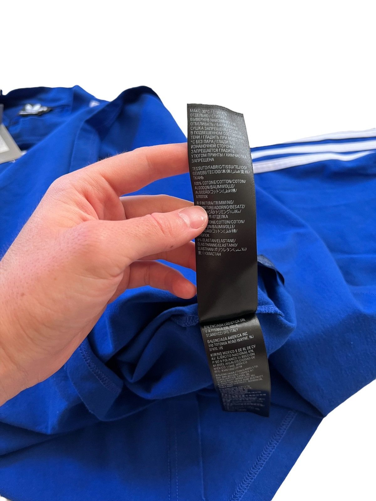 Adidas × Balenciaga Sz2 Blue L/S 3 Stripe Shirt Size US M / EU 48-50 / 2 - 15 Thumbnail