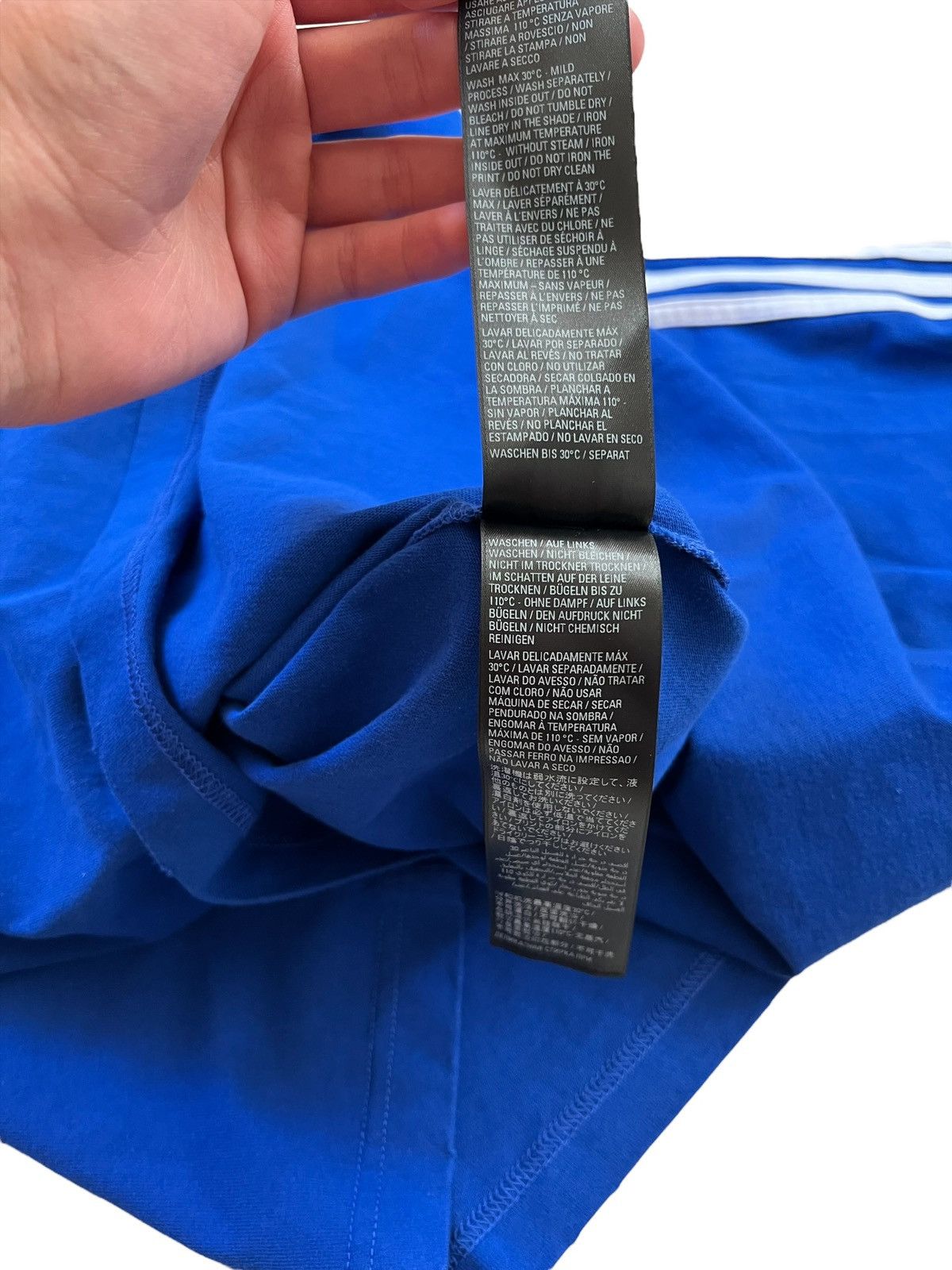 Adidas × Balenciaga Sz2 Blue L/S 3 Stripe Shirt Size US M / EU 48-50 / 2 - 12 Thumbnail