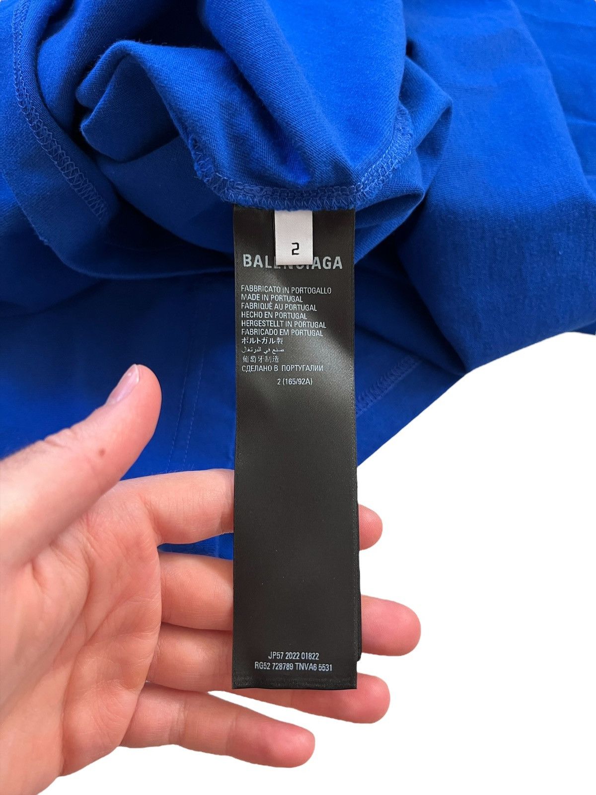 Adidas × Balenciaga Sz2 Blue L/S 3 Stripe Shirt Size US M / EU 48-50 / 2 - 10 Thumbnail