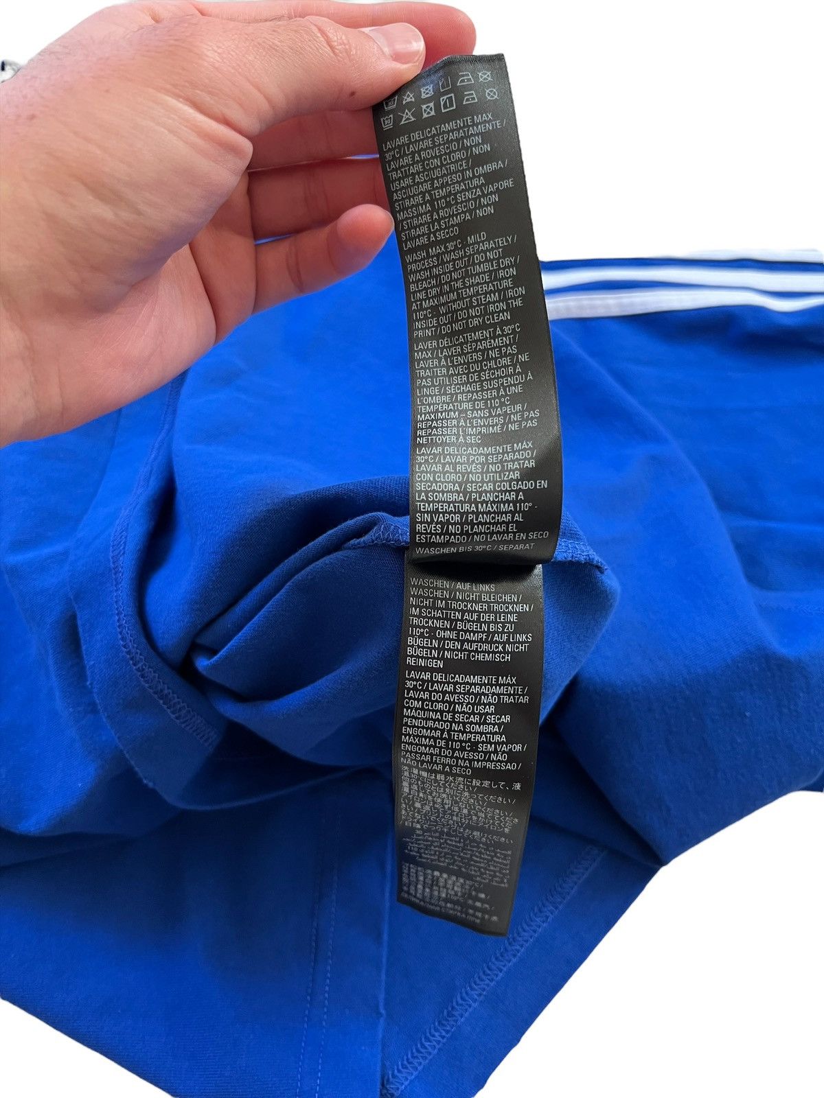 Adidas × Balenciaga Sz2 Blue L/S 3 Stripe Shirt Size US M / EU 48-50 / 2 - 13 Thumbnail