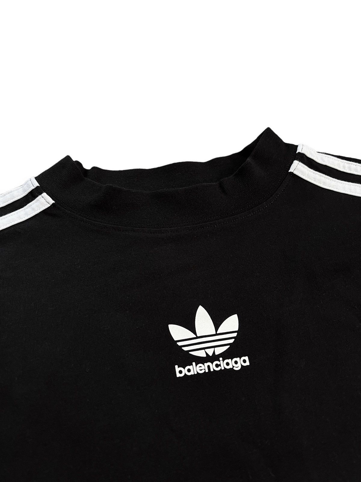 Adidas × Balenciaga Black Oversized 3 Stripe Shirt Size US L / EU 52-54 / 3 - 3 Thumbnail