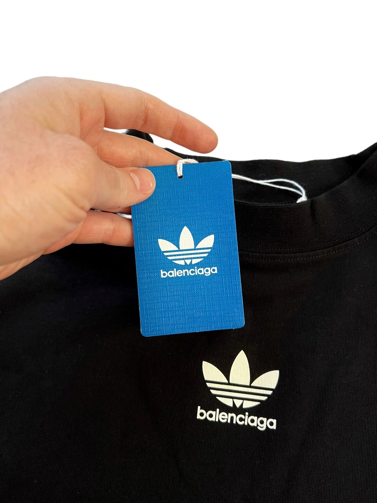 Adidas × Balenciaga Black Oversized 3 Stripe Shirt Size US L / EU 52-54 / 3 - 5 Thumbnail