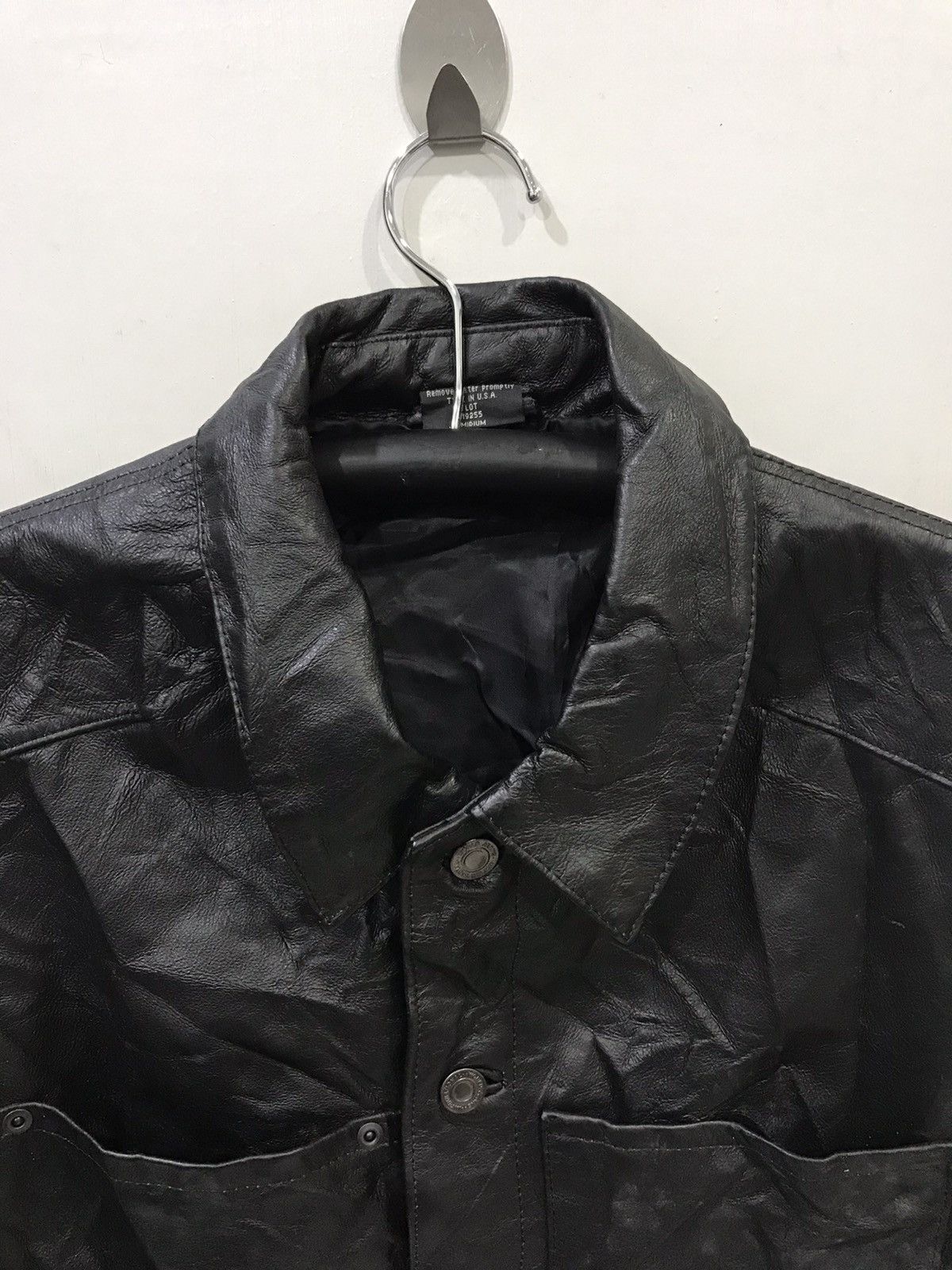 Genuine Leather Black Genuine Leather Jacket Size US M / EU 48-50 / 2 - 2 Thumbnail