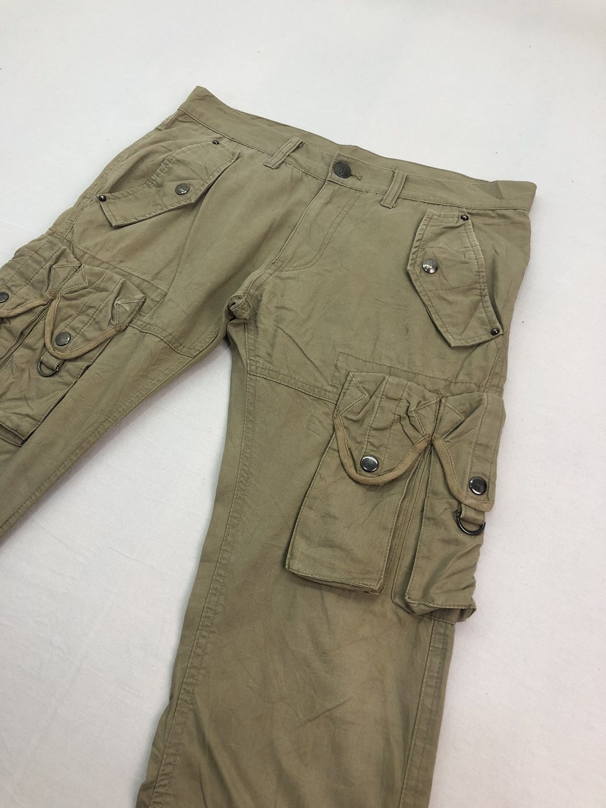 Japanese Brand 🔴 Cargo Bondage 9 Pocket Tactical Utility Workers Pants Size US 32 / EU 48 - 5 Thumbnail