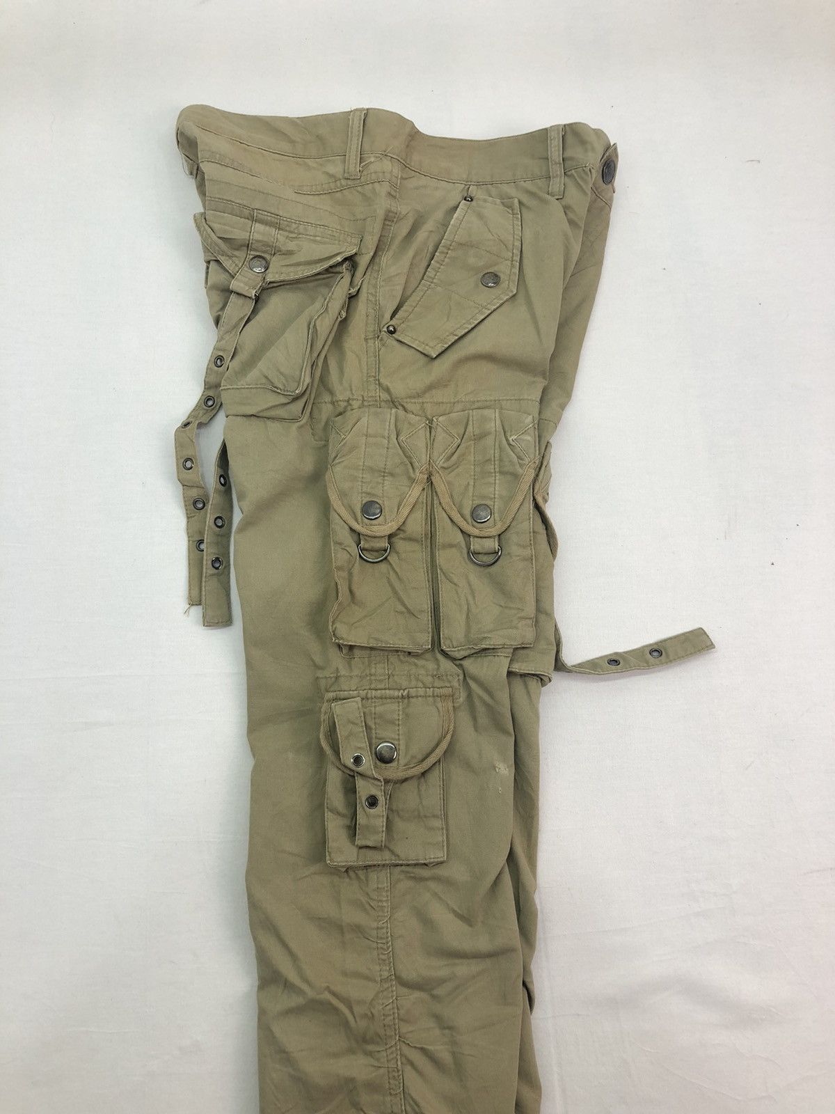 Japanese Brand 🔴 Cargo Bondage 9 Pocket Tactical Utility Workers Pants Size US 32 / EU 48 - 7 Thumbnail