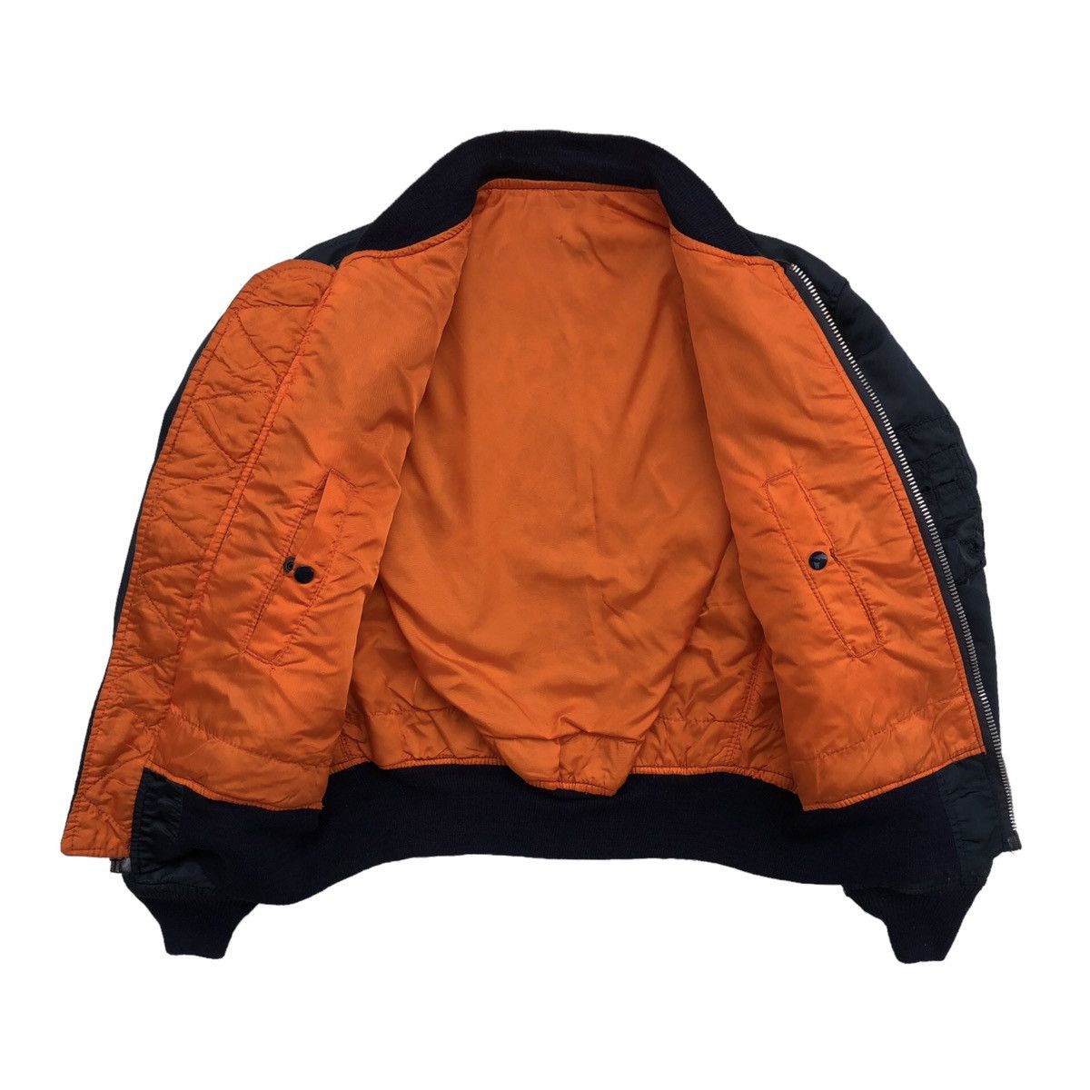 Alpha Industries Vtg Alpha MA-1 Custom Harley Davidson Patched Bomber Jacket Size US M / EU 48-50 / 2 - 17 Thumbnail
