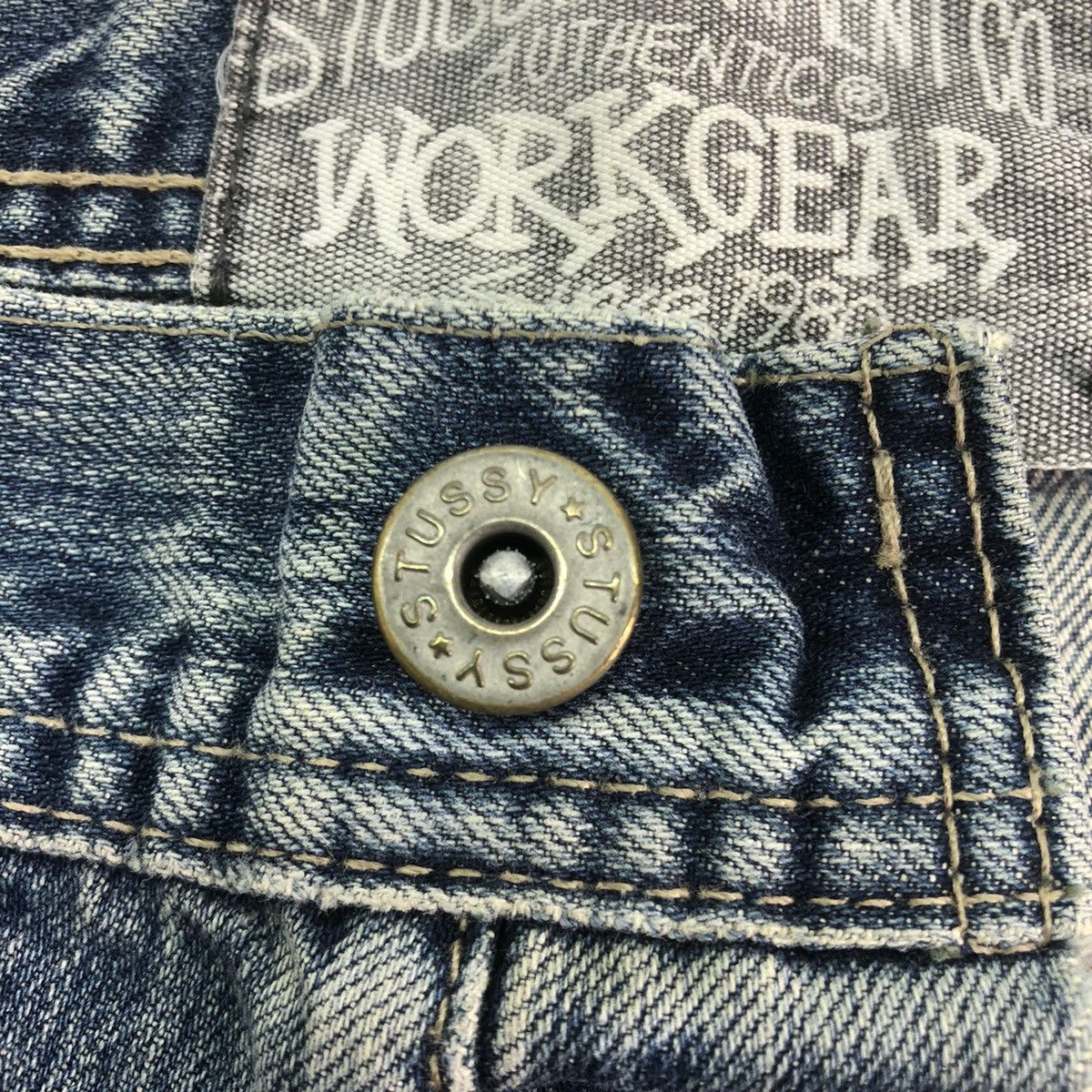 Stussy Vintage Stussy Authentic Workgear Fatigue Denim Pants Size US 34 / EU 50 - 5 Thumbnail